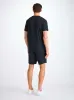 Men's V-Neck T-Shirt Barny Pima Cotton Navy sold by Derek Rose
