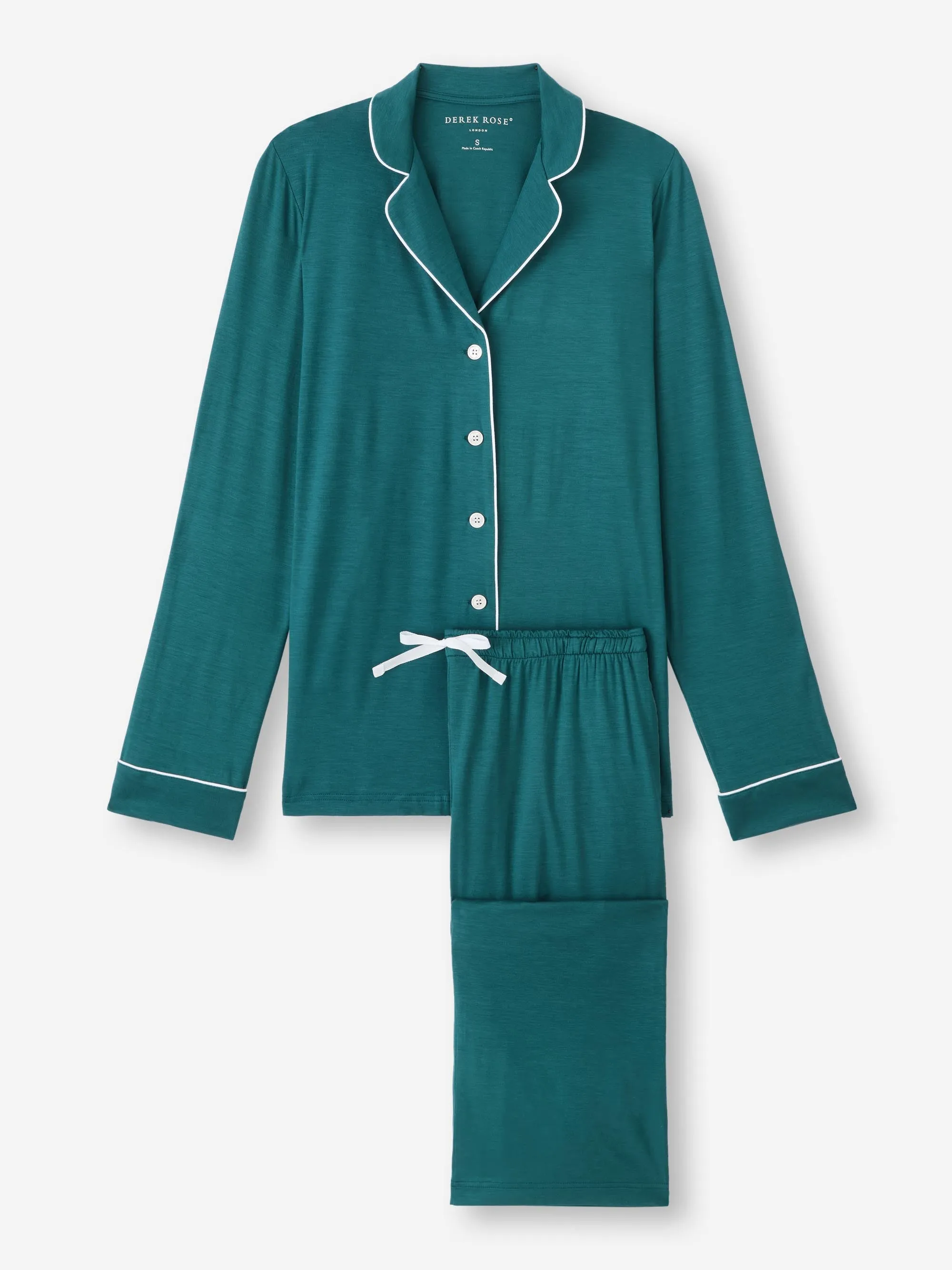 Women's Pajamas Lara Micro Modal Stretch Jungle Green sold by Derek Rose product image thumbnail 2