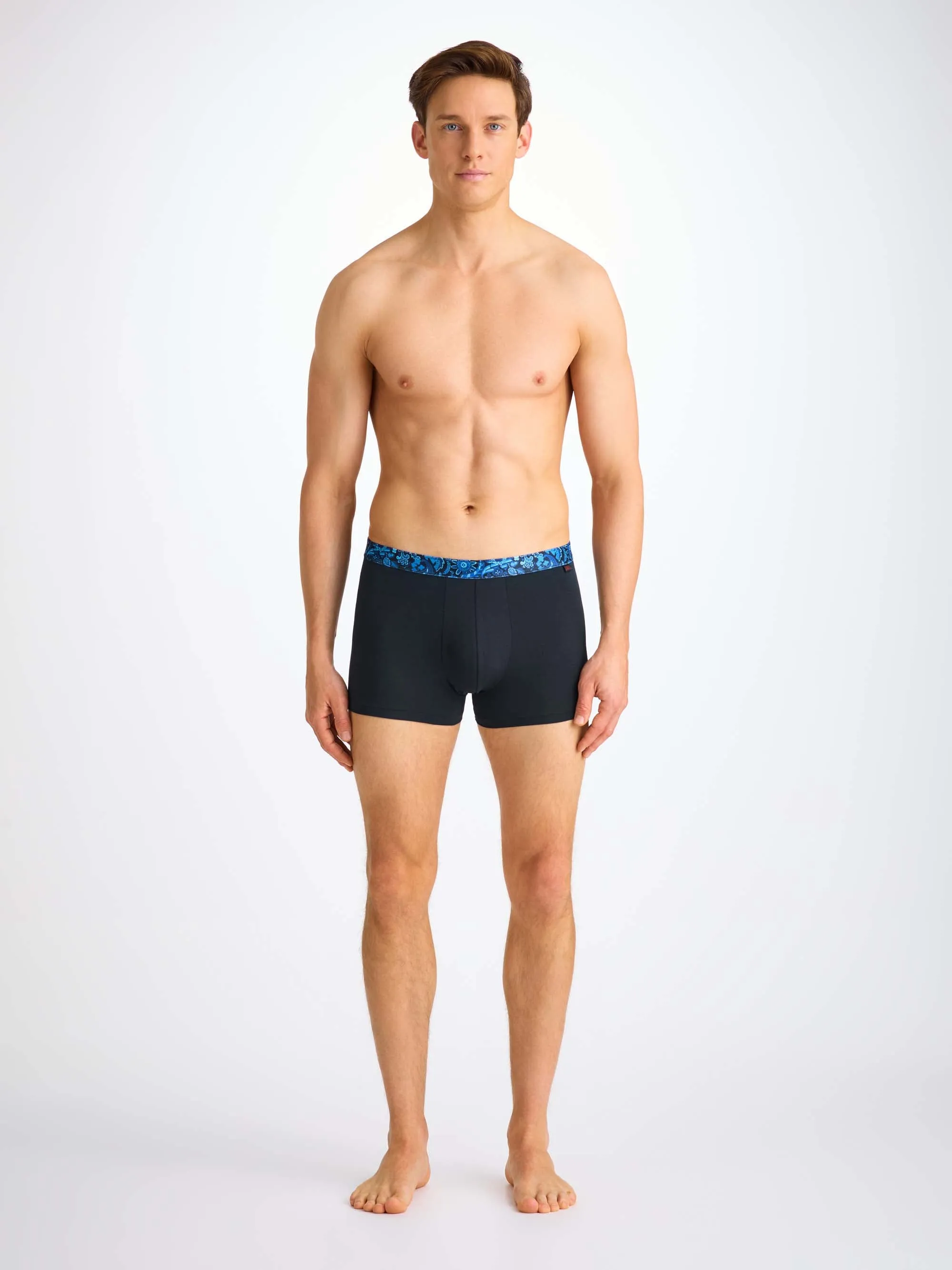 Men's Boxer Briefs Band 66 Pima Cotton Stretch Navy sold by Derek Rose product image thumbnail 4