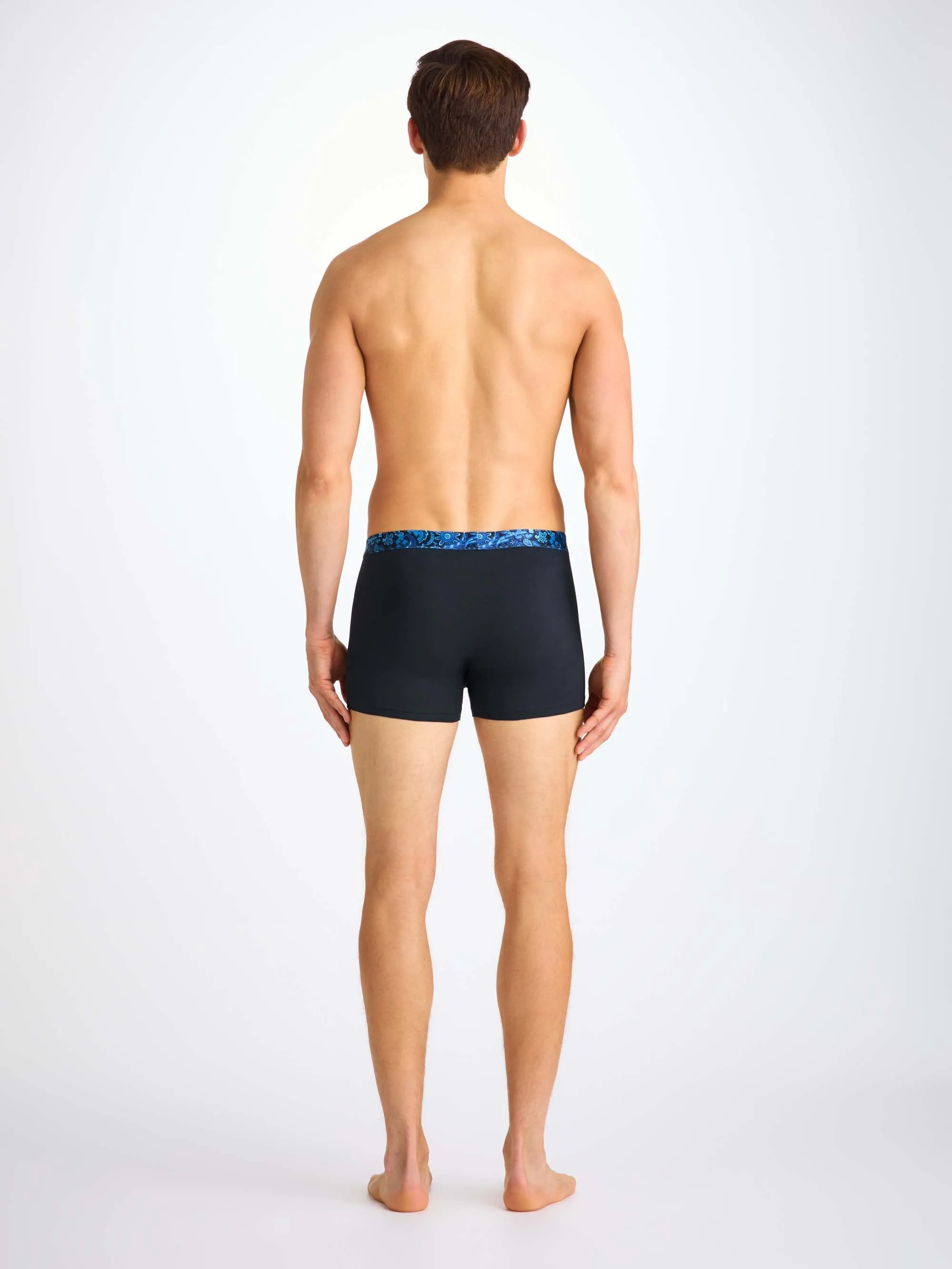 Men's Boxer Briefs Band 66 Pima Cotton Stretch Navy sold by Derek Rose product image thumbnail 5