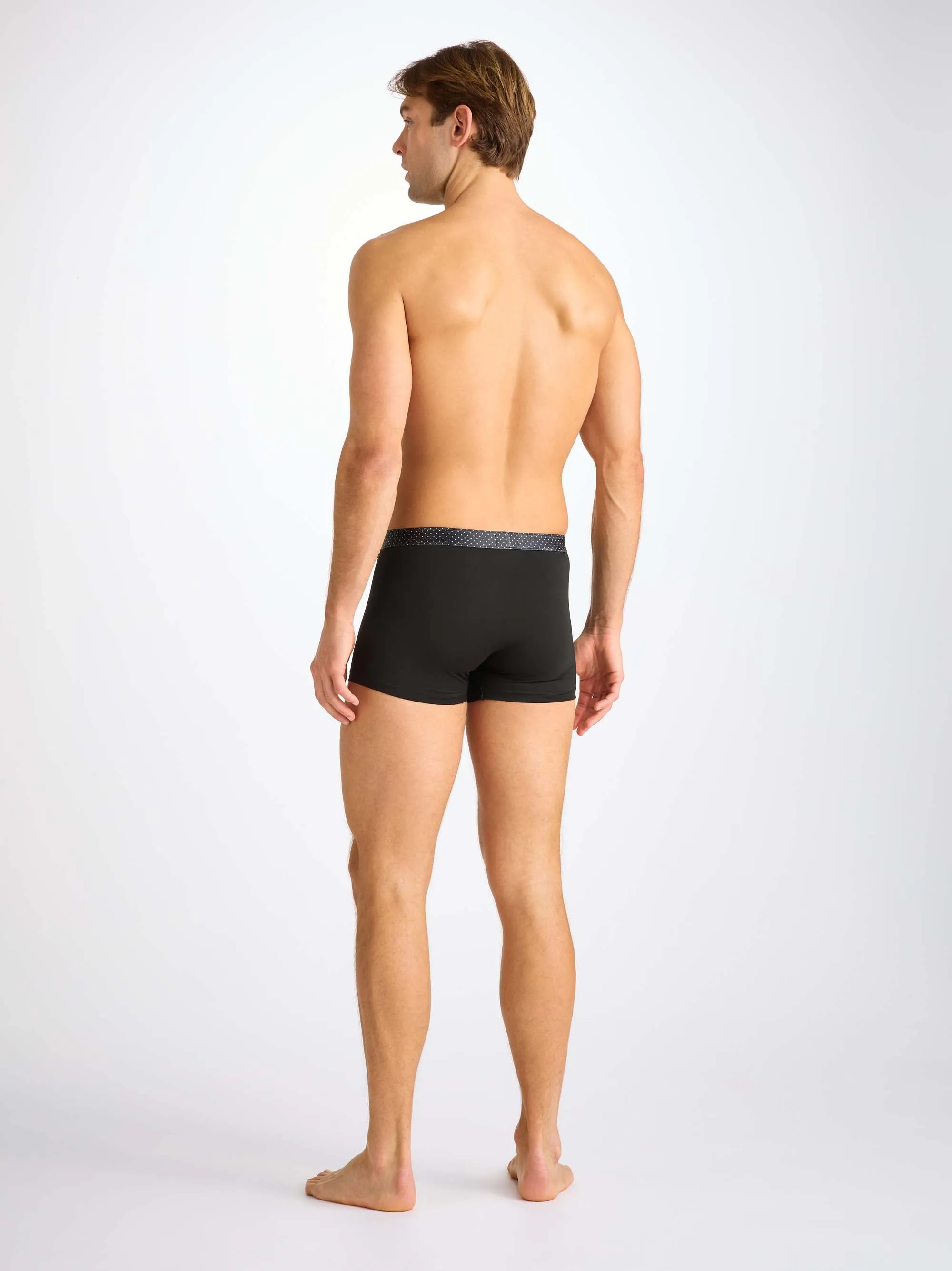 Men's Boxer Briefs Band 65 Pima Cotton Stretch Black sold by Derek Rose product image thumbnail 5