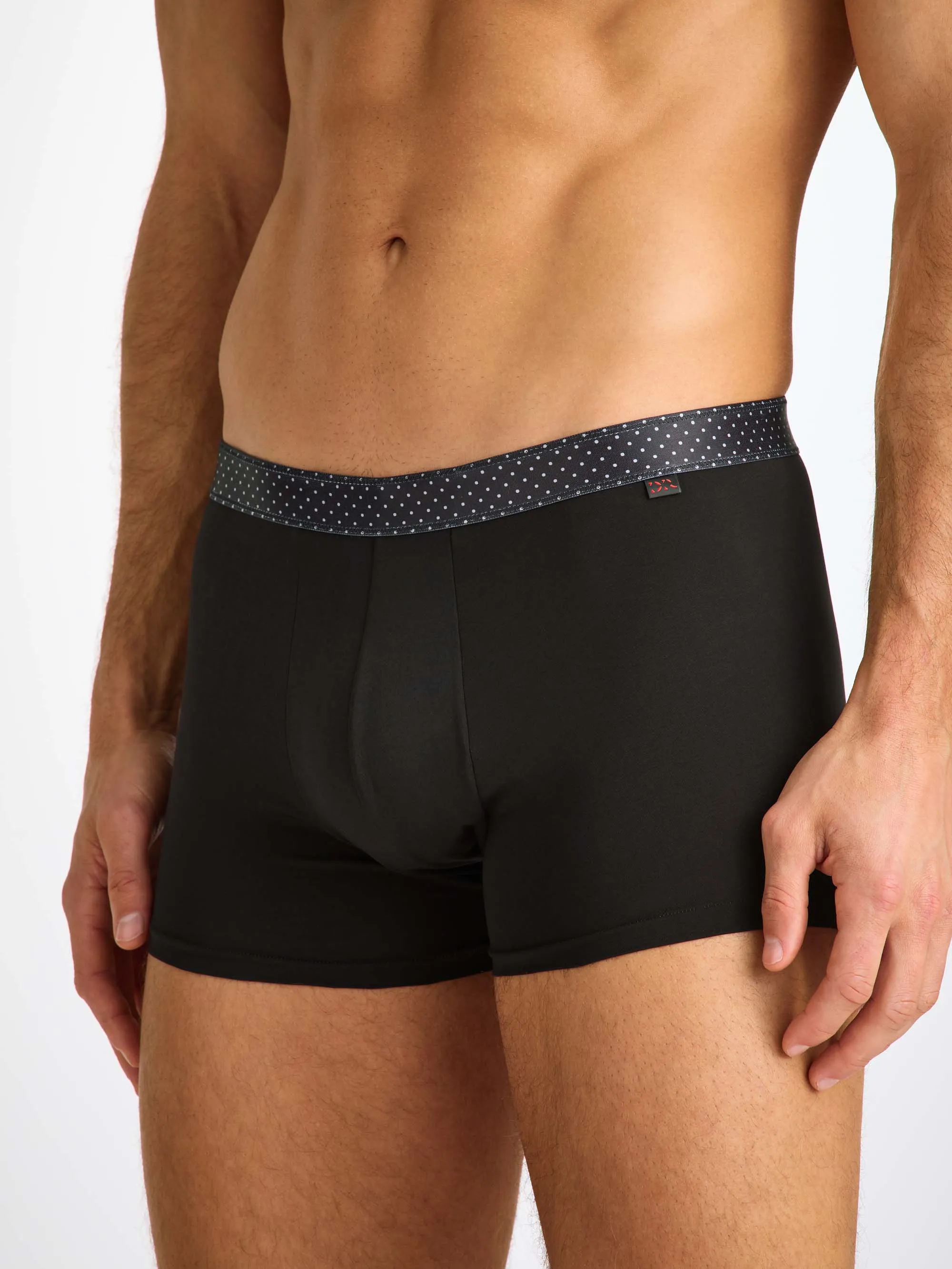 Men's Boxer Briefs Band 65 Pima Cotton Stretch Black sold by Derek Rose product image thumbnail 3
