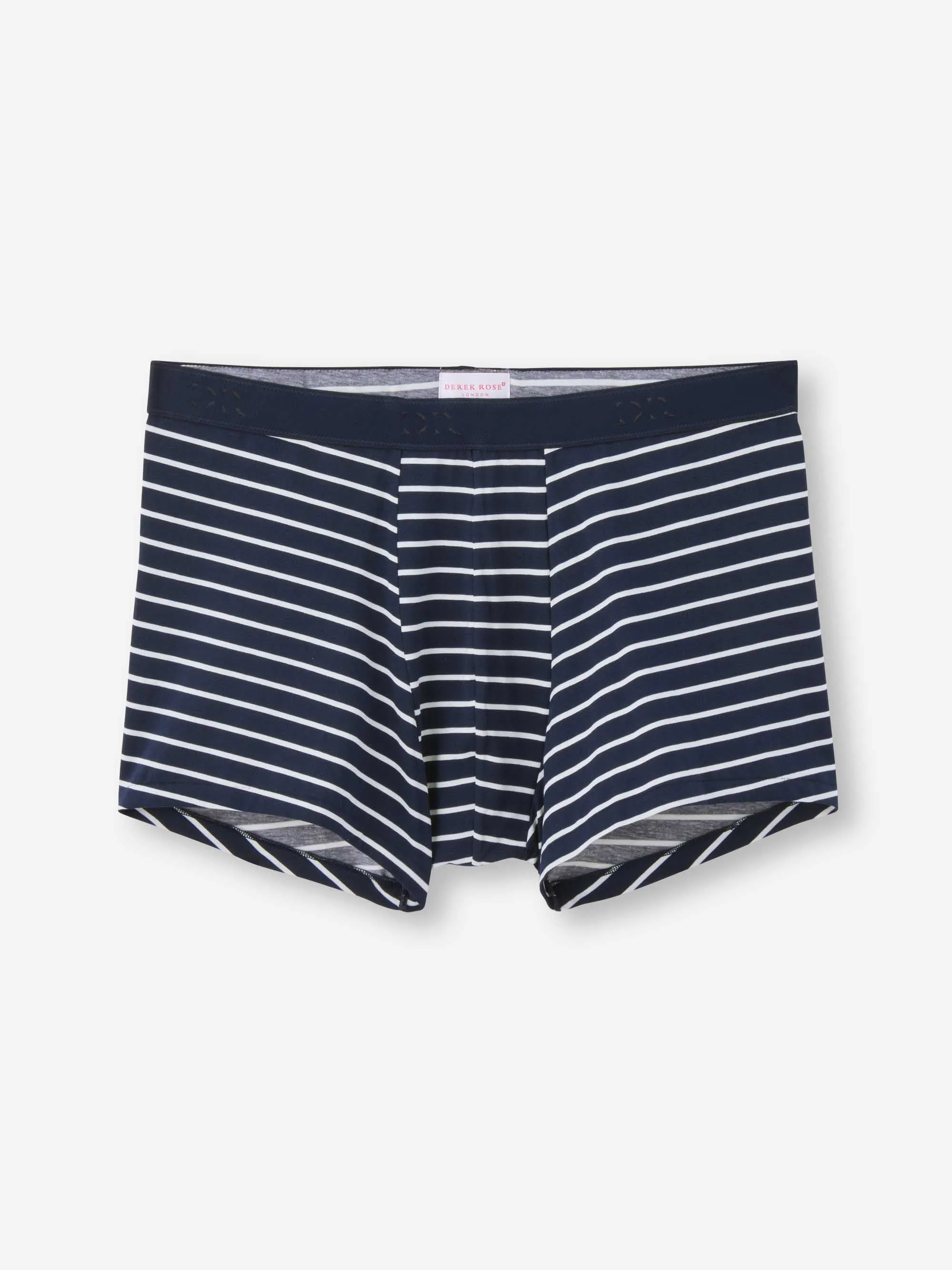 Men's Boxer Briefs Cotton Navy Stripe Print sold by Derek Rose