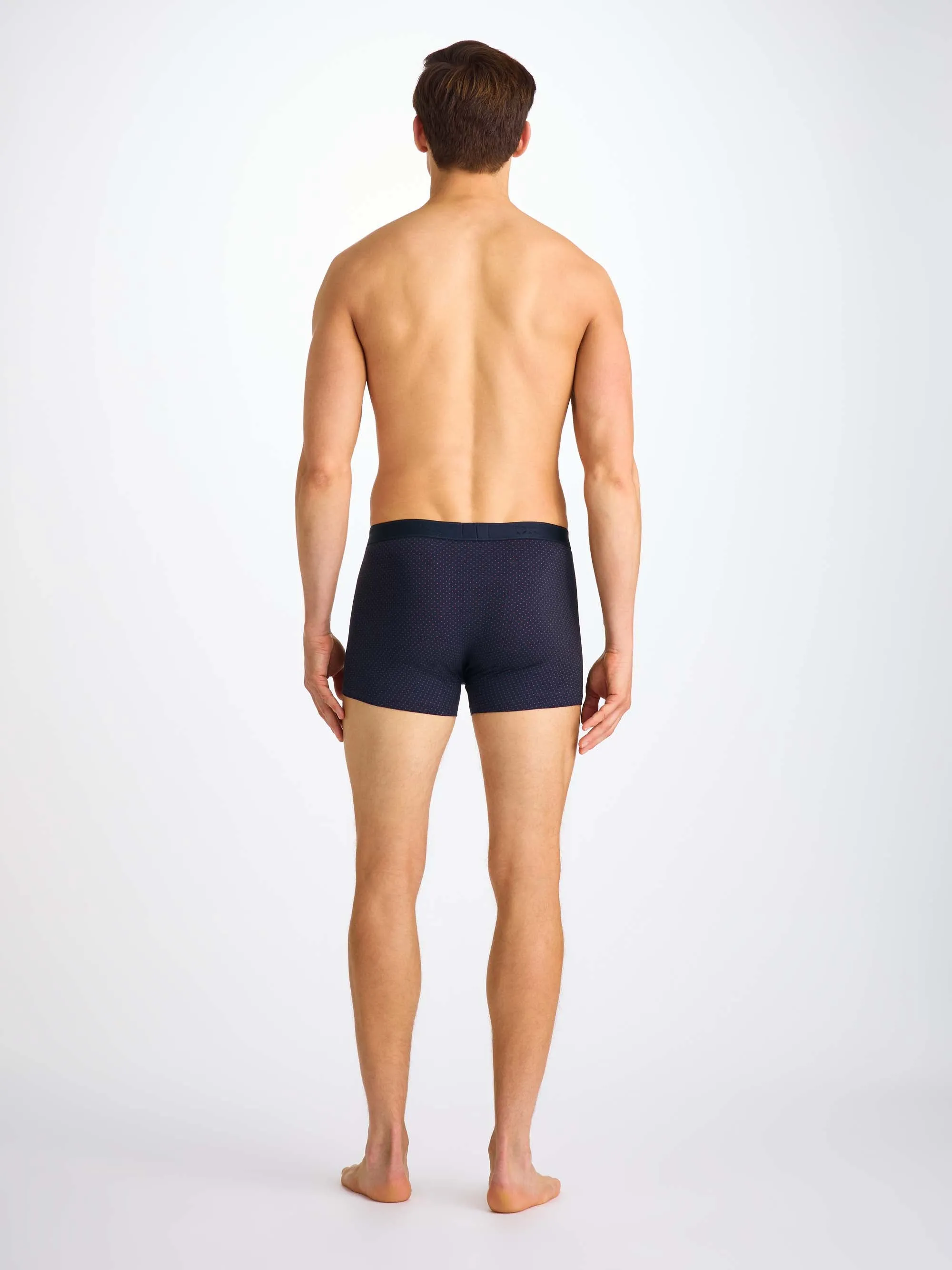 Men's Boxer Briefs Cotton Navy Micro Dot Print sold by Derek Rose product image thumbnail 5