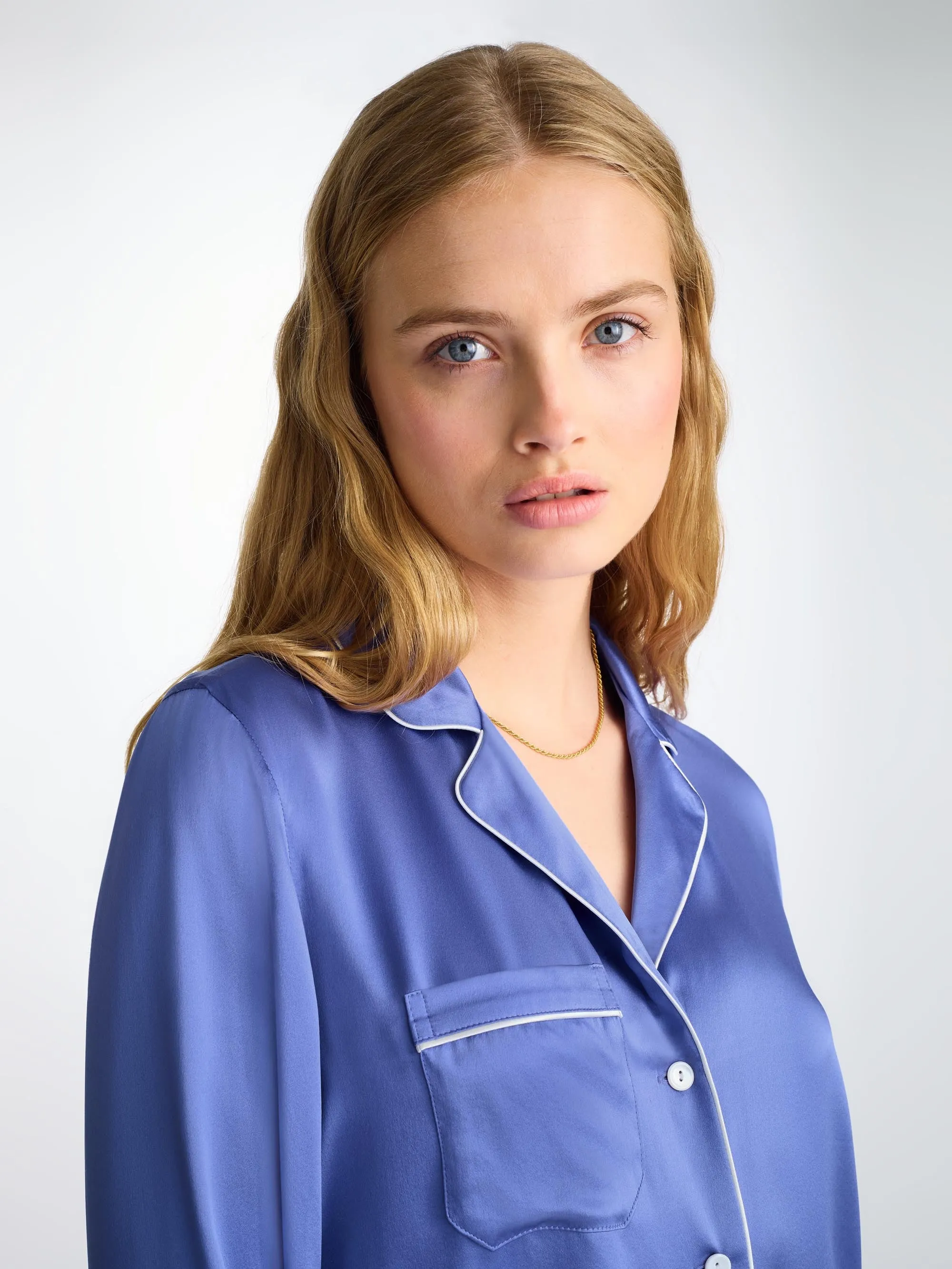 Women's Pajamas Bailey Silk Satin Amethyst sold by Derek Rose product image thumbnail 5