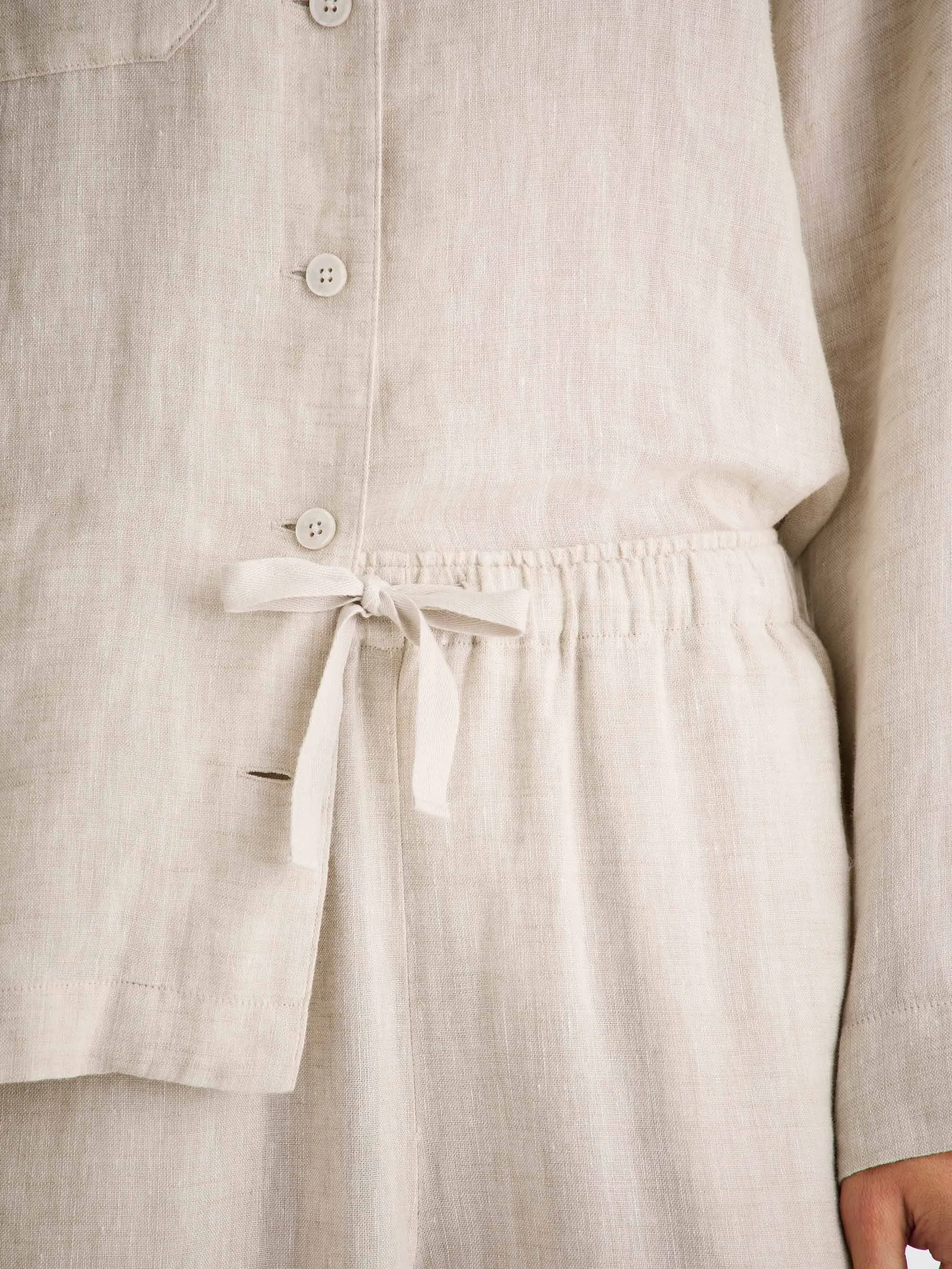 Women's Pajamas Sicily Linen Sand sold by Derek Rose product image thumbnail 5