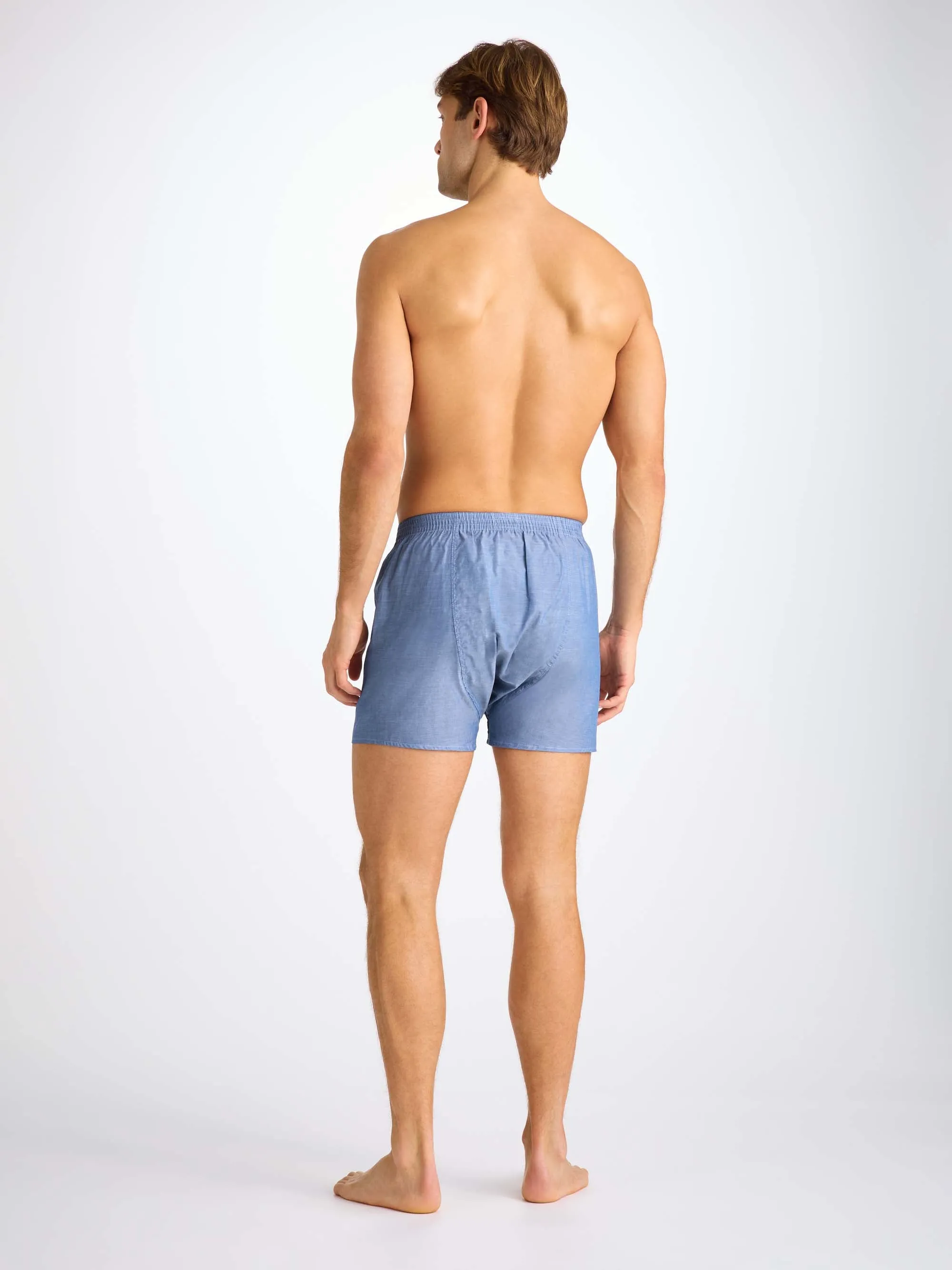 Men's Classic Fit Boxers Amalfi Cotton Batiste Denim sold by Derek Rose product image thumbnail 5