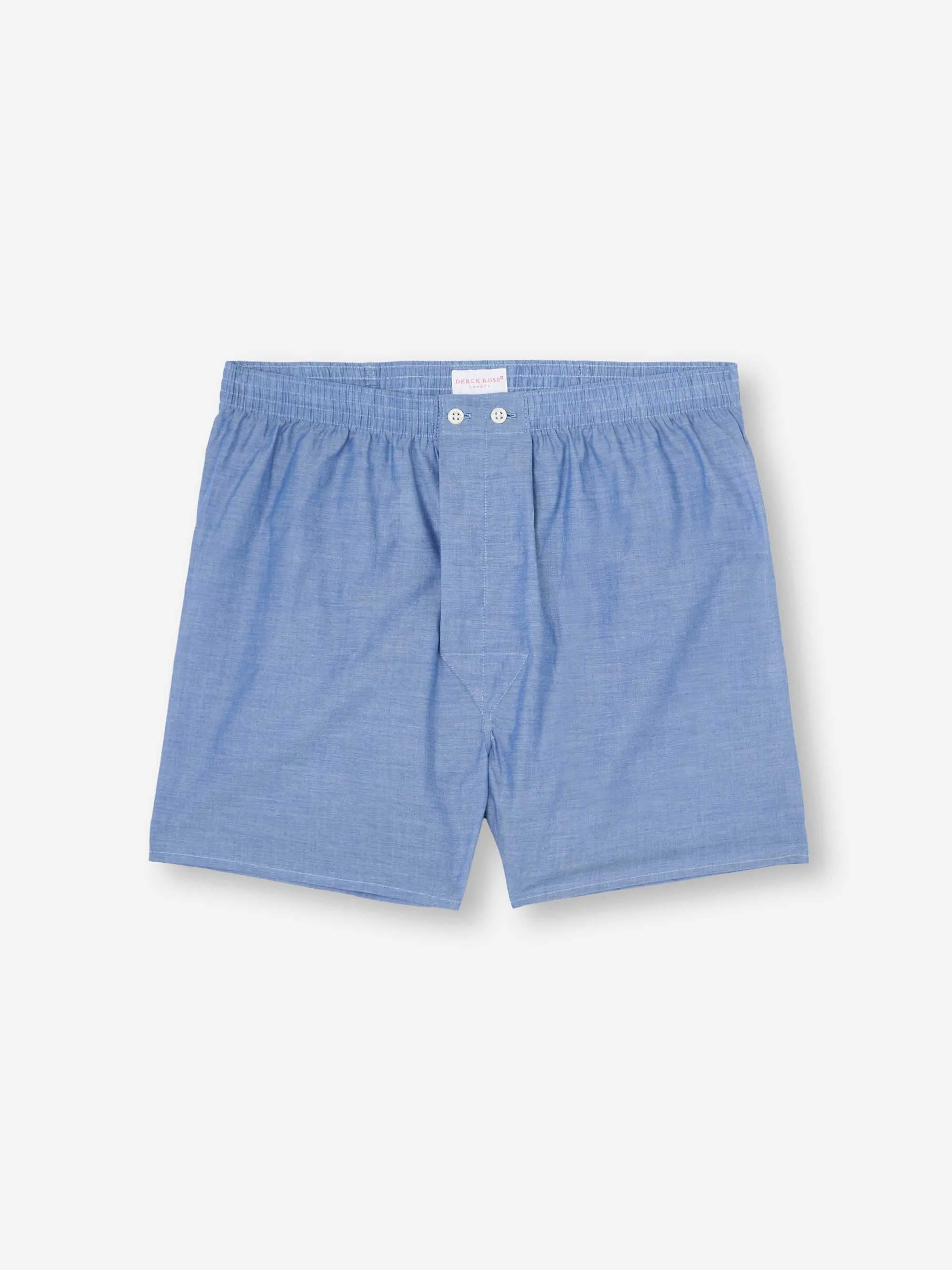 Men's Classic Fit Boxers Amalfi Cotton Batiste Denim sold by Derek Rose