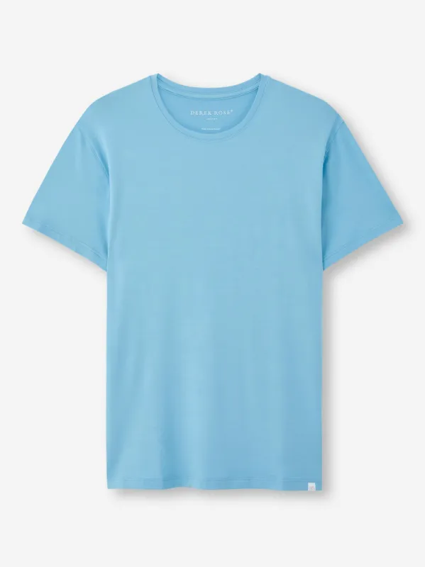 Men's T-Shirt Basel Micro Modal Stretch Ocean Blue sold by Derek Rose