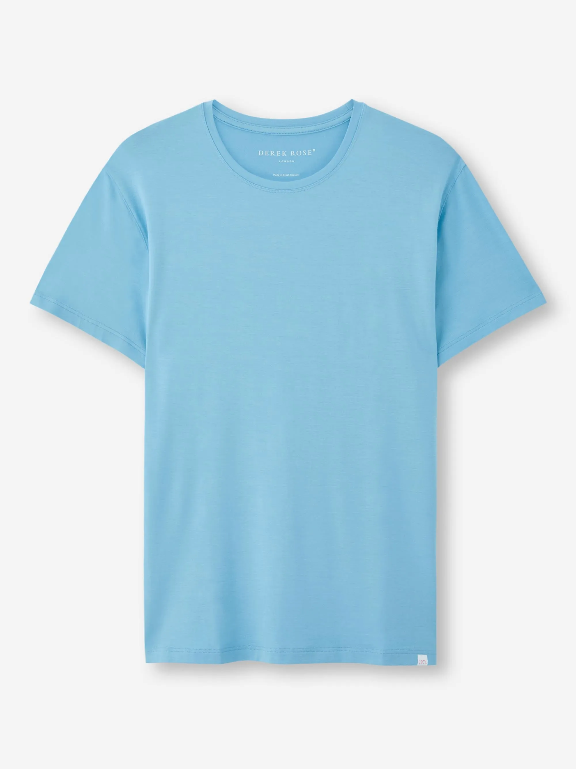Men's T-Shirt Basel Micro Modal Stretch Ocean Blue sold by Derek Rose