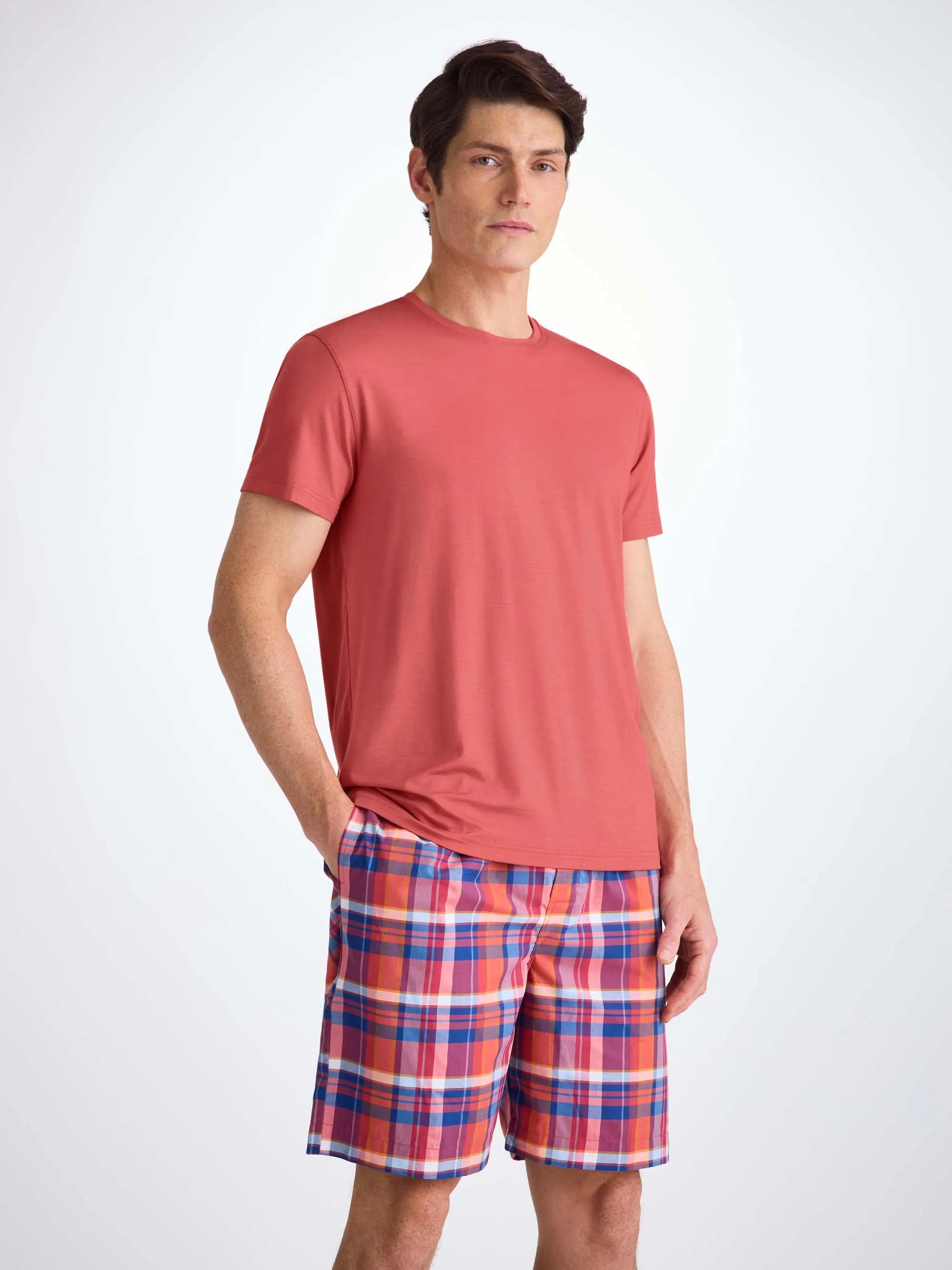 Men's T-Shirt Basel Micro Modal Stretch Apple Red sold by Derek Rose product image thumbnail 2