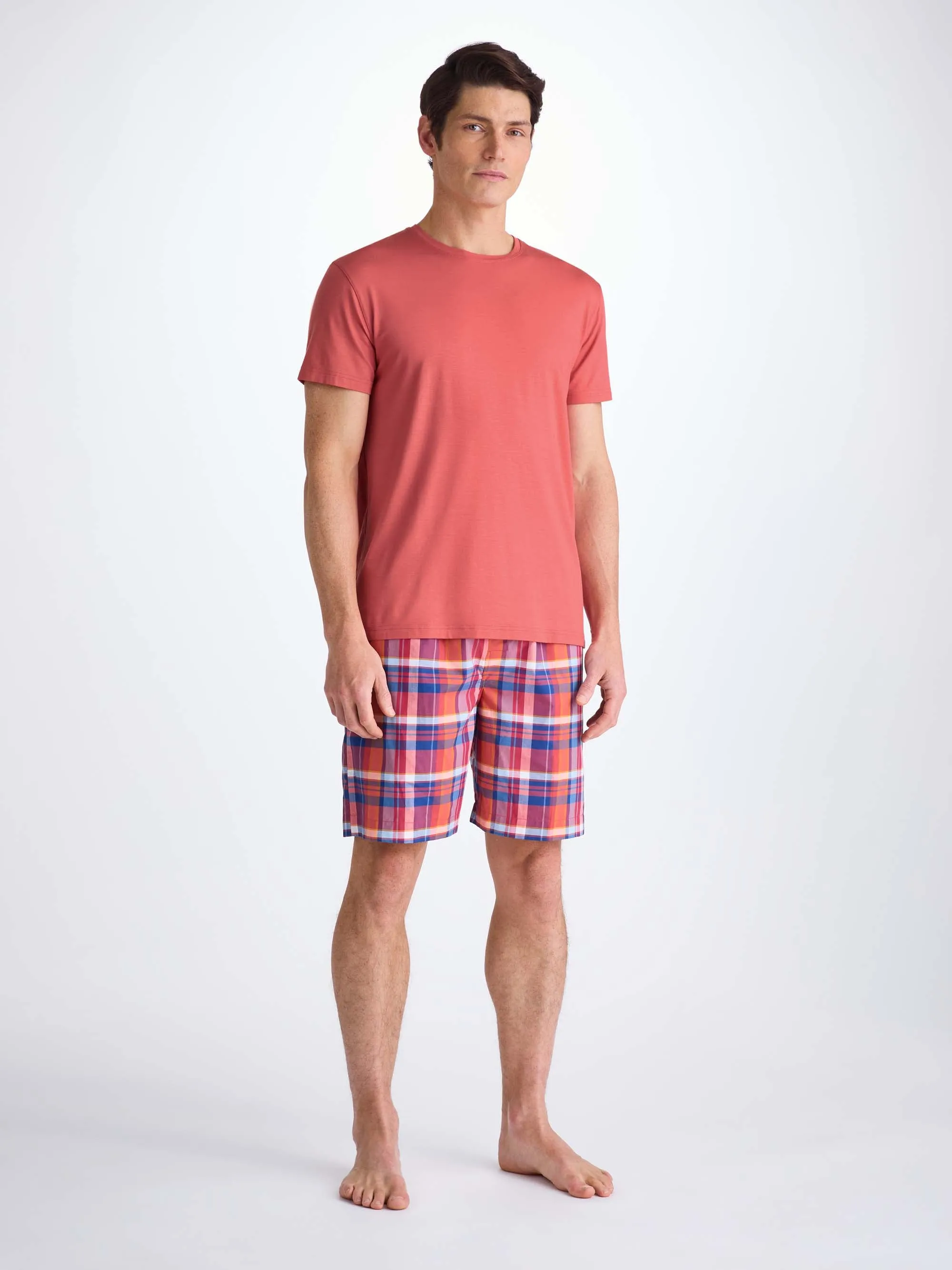 Men's T-Shirt Basel Micro Modal Stretch Apple Red sold by Derek Rose product image thumbnail 3