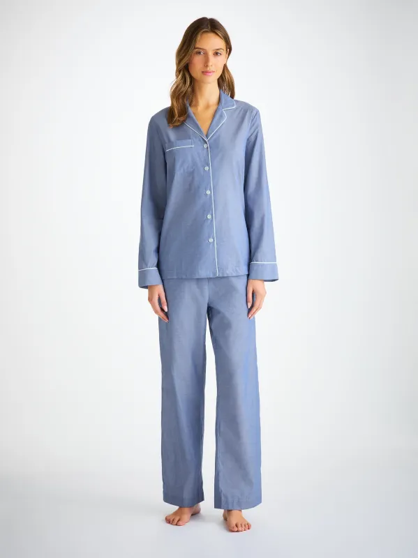 Women's Pajamas Amalfi Cotton Batiste Denim sold by Derek Rose