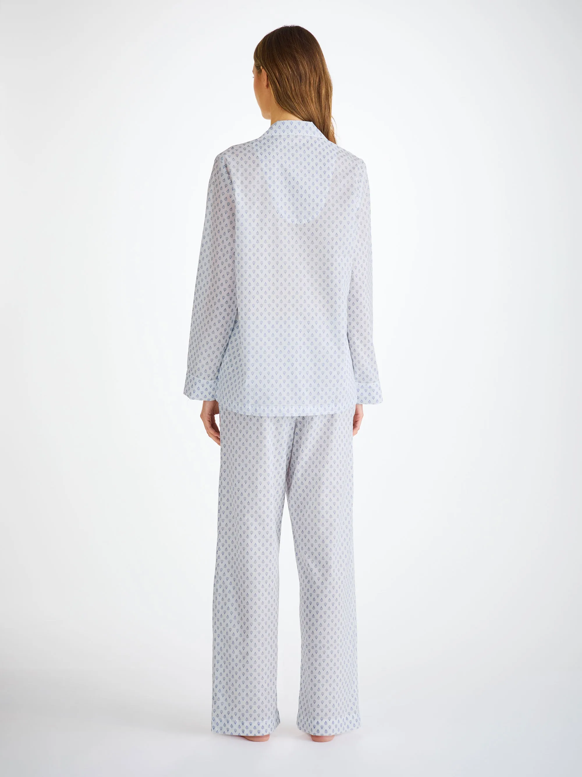 Women's Pajamas Cotton Batiste White Paisley Motif sold by Derek Rose product image thumbnail 4