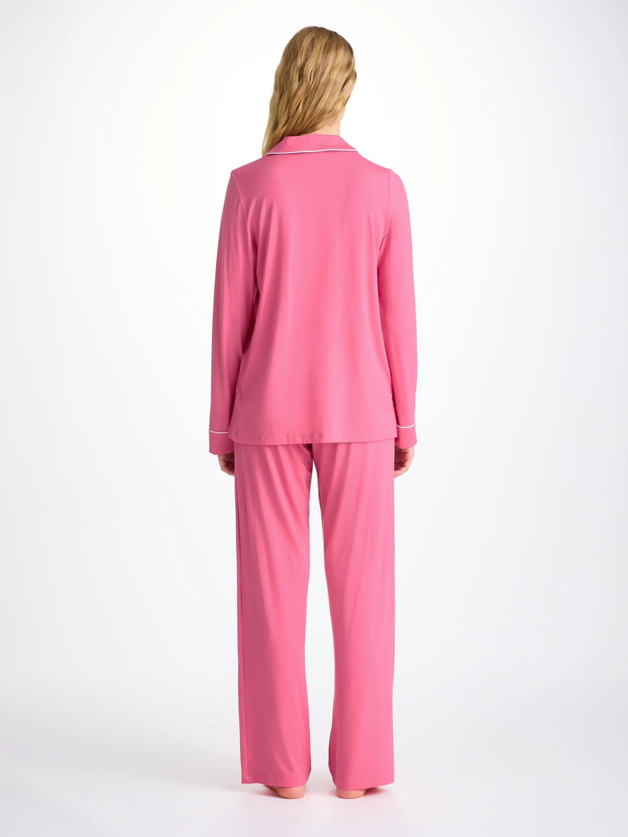 Women's Pajamas Lara Micro Modal Stretch Flamingo Pink sold by Derek Rose product image thumbnail 4