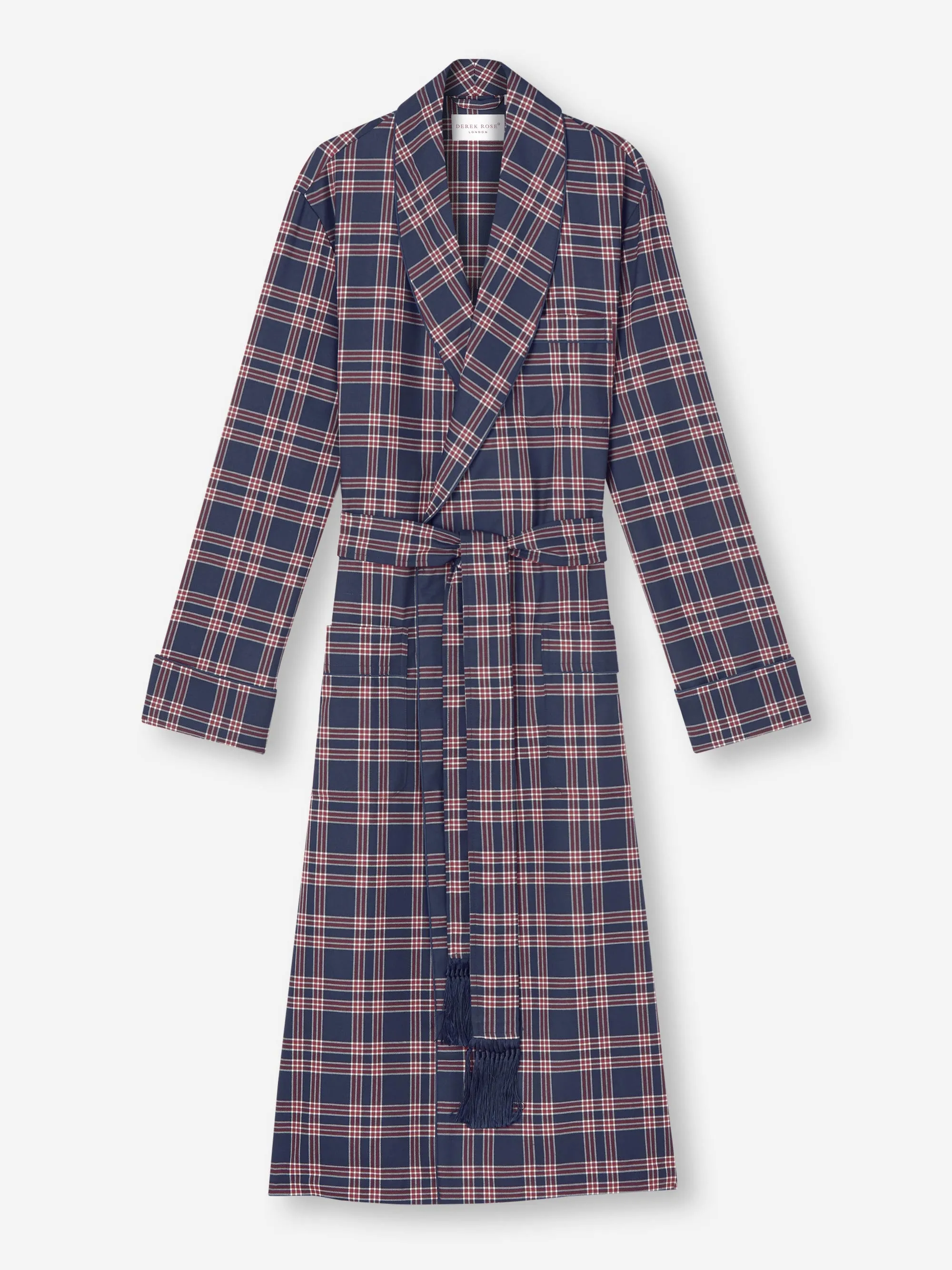 Men's Robe York 44 Wool Navy sold by Derek Rose product image thumbnail 2