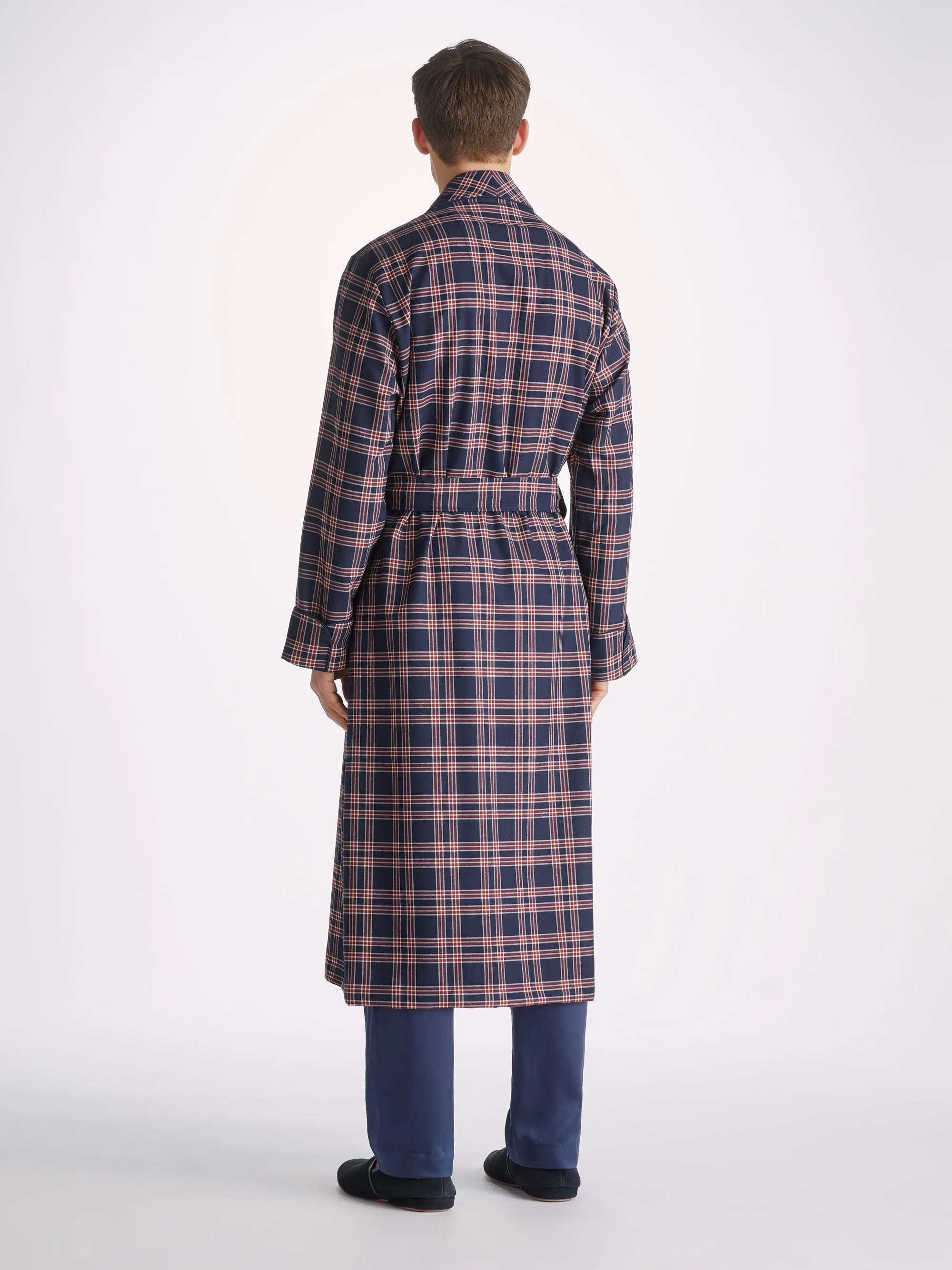 Men's Robe York 44 Wool Navy sold by Derek Rose product image thumbnail 4