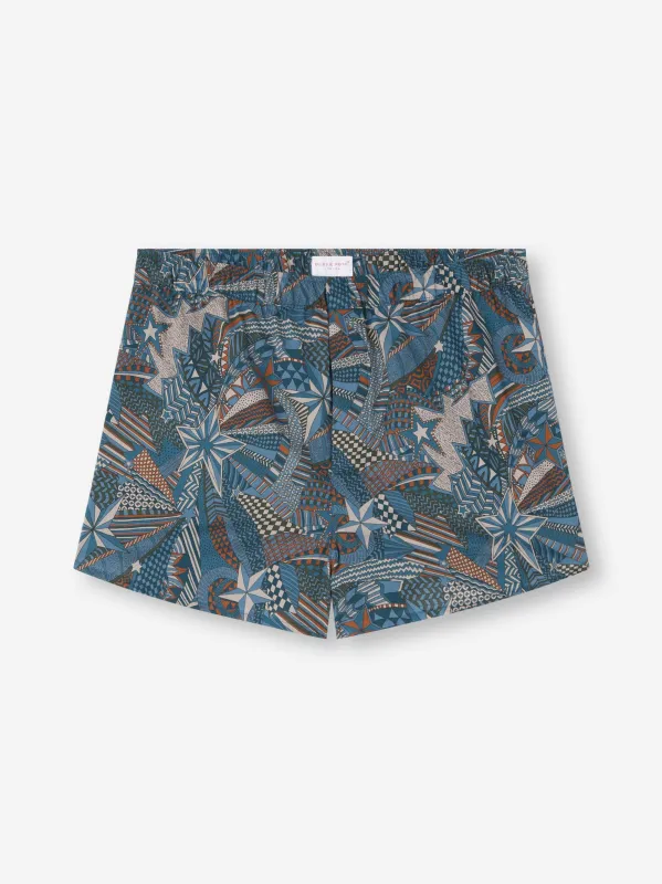 Men's Modern Fit Boxers Cotton Batiste Multicolor Celebration Print sold by Derek Rose