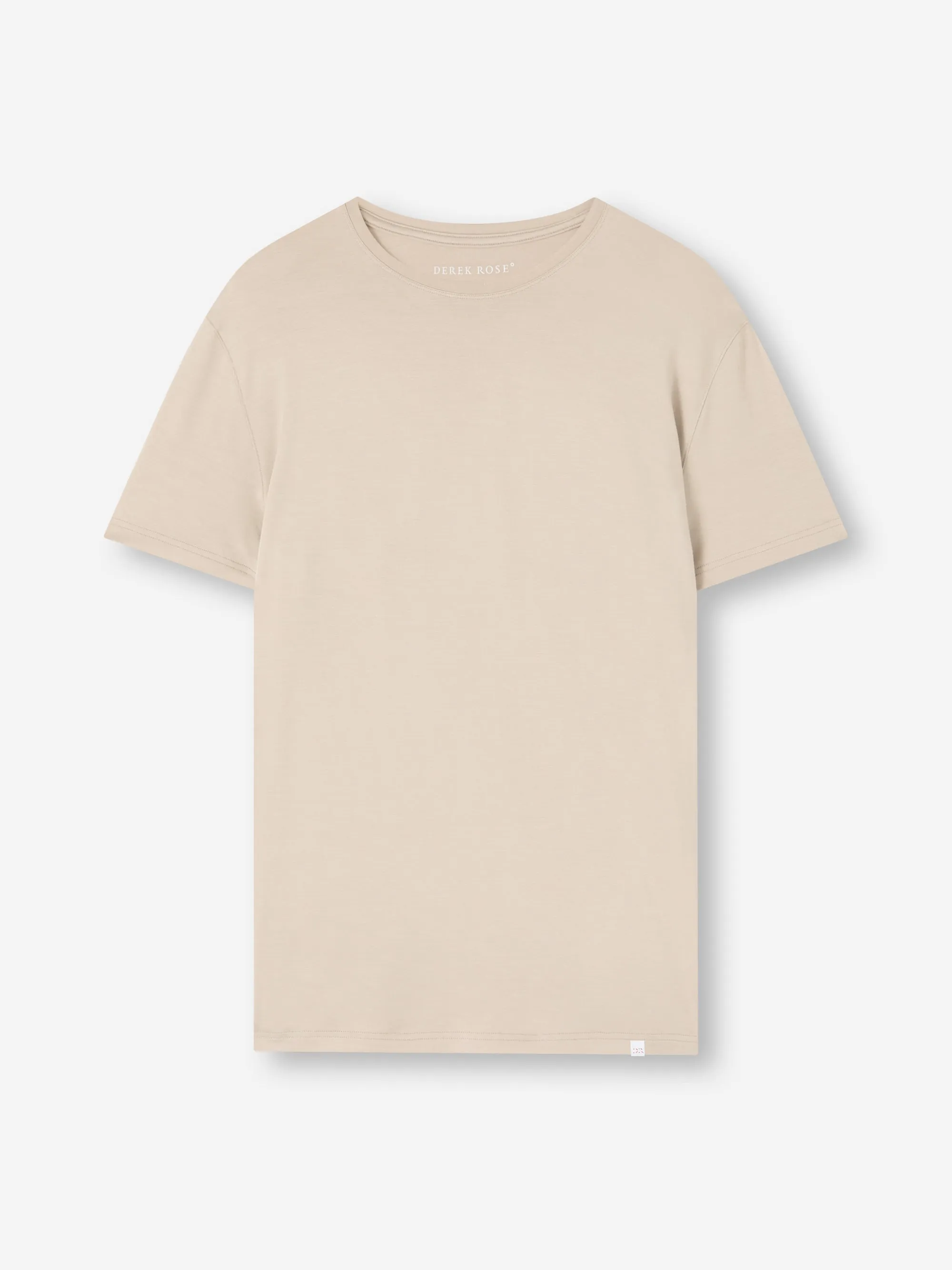 Men's T-Shirt Basel Micro Modal Stretch Light Stone sold by Derek Rose