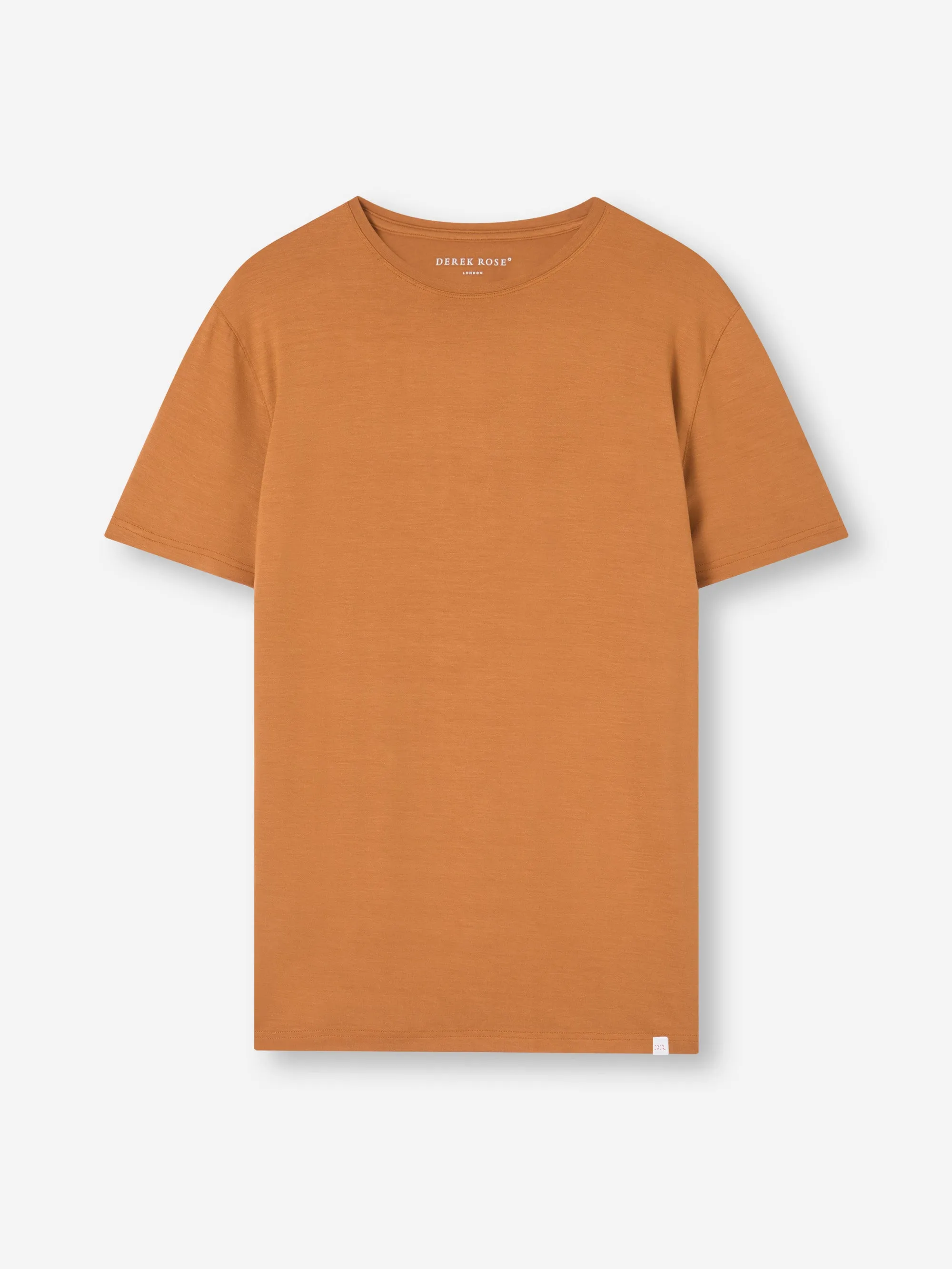Men's T-Shirt Basel Micro Modal Stretch Brick Orange sold by Derek Rose