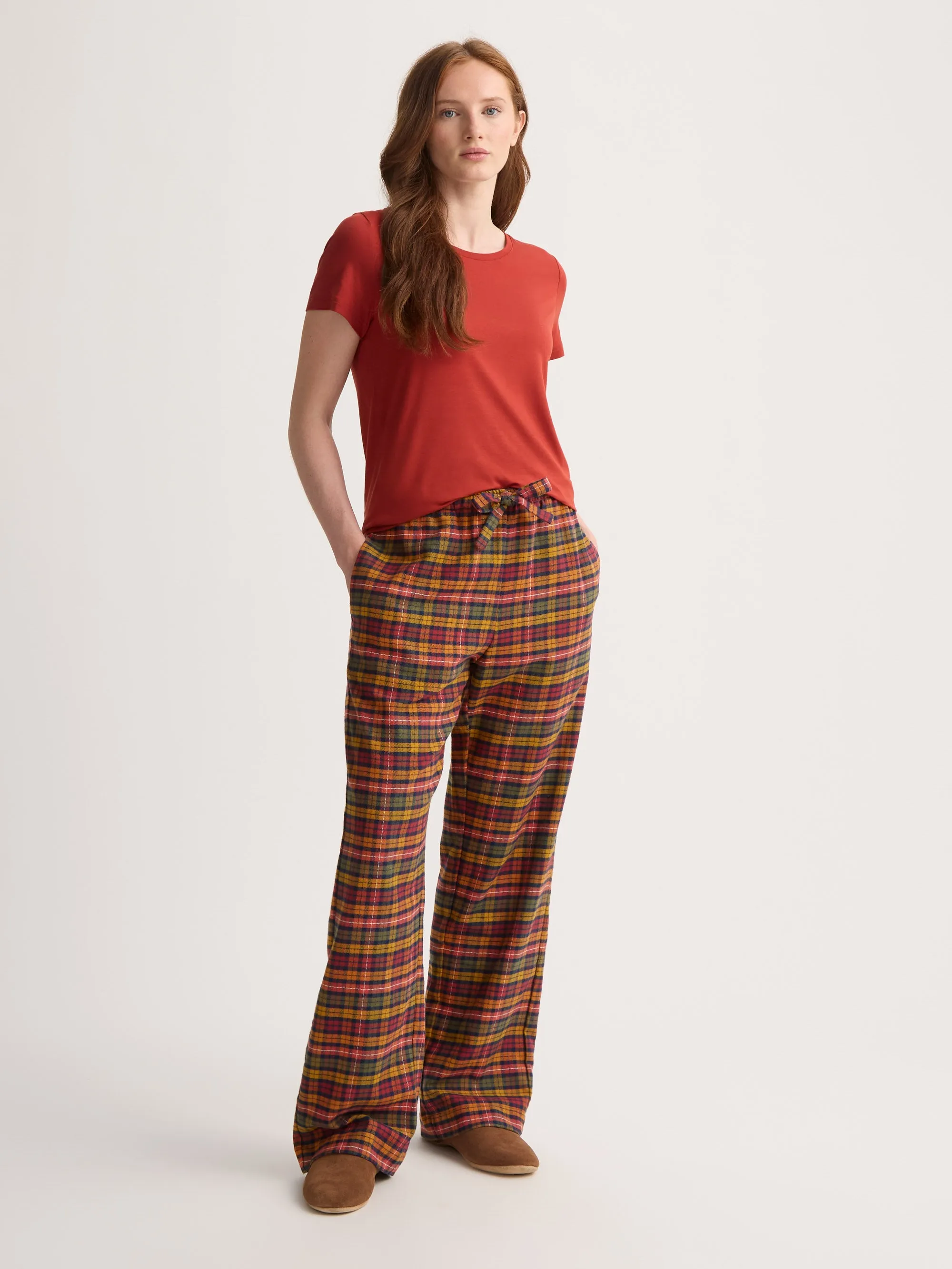 Women's Lounge Pants Kelburn Brushed Cotton Multicolor Check sold by Derek Rose product image thumbnail 2