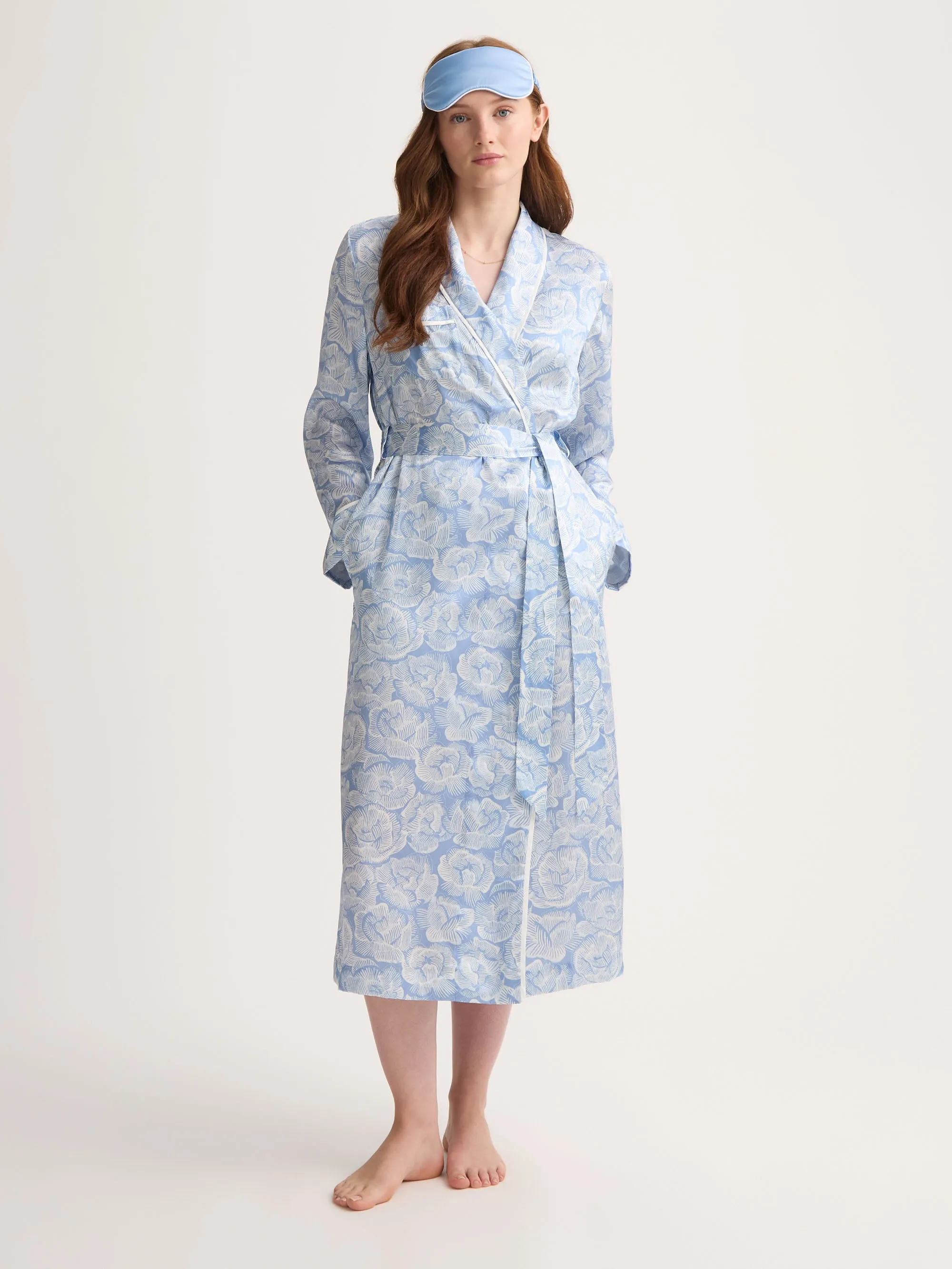 Silk Eye Mask Bailey Cloud Blue sold by Derek Rose product image thumbnail 5