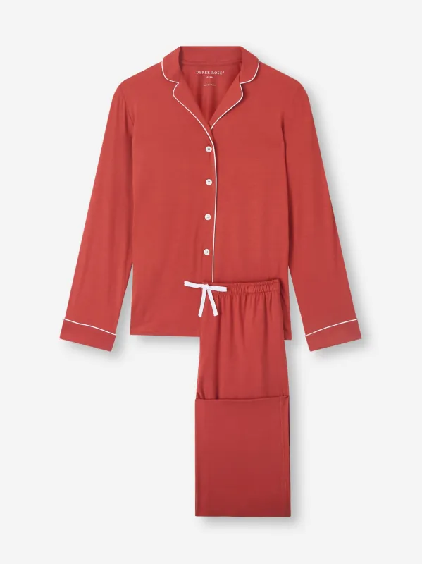 Women's Pajamas Lara Micro Modal Stretch Rose Red sold by Derek Rose