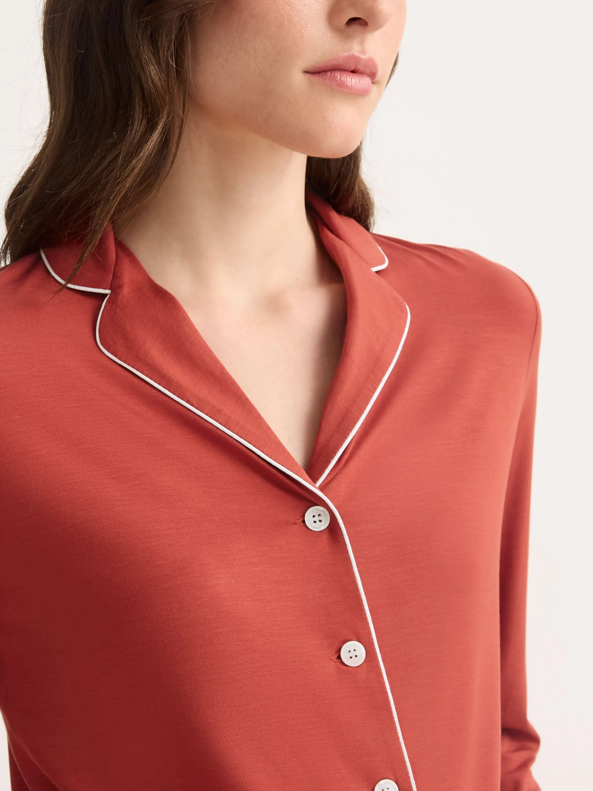 Women's Pajamas Lara Micro Modal Stretch Rose Red sold by Derek Rose product image thumbnail 5