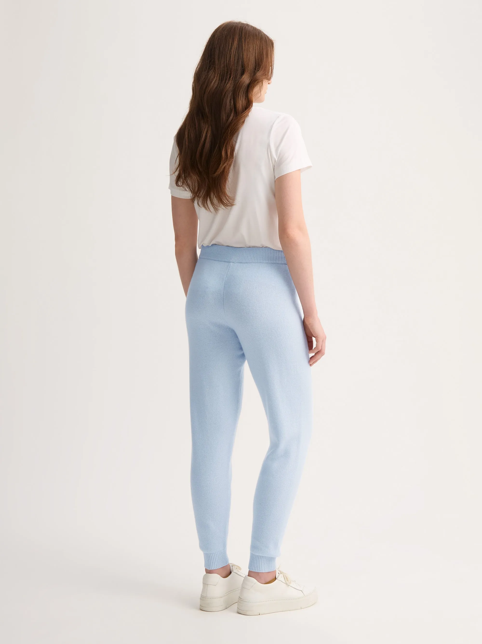 Women's Cuffed Track Pants Daphne Cashmere Glacier Blue sold by Derek Rose product image thumbnail 2