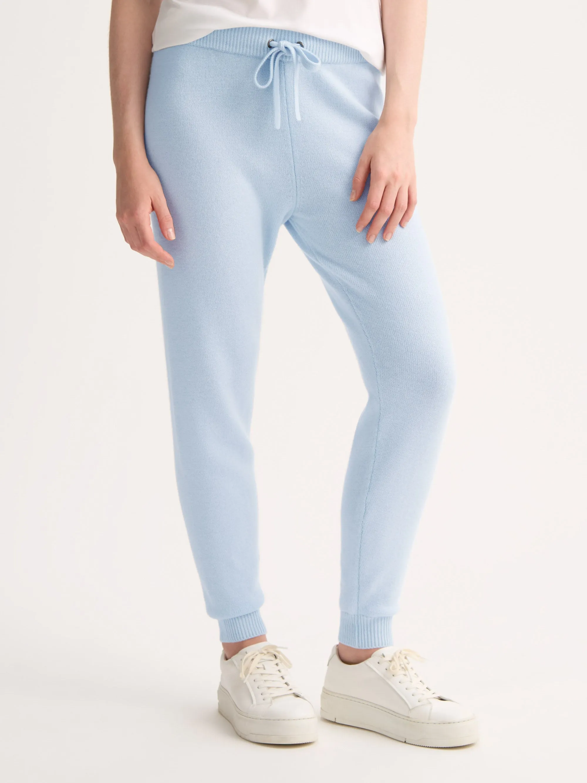 Women's Cuffed Track Pants Daphne Cashmere Glacier Blue sold by Derek Rose product image thumbnail 3
