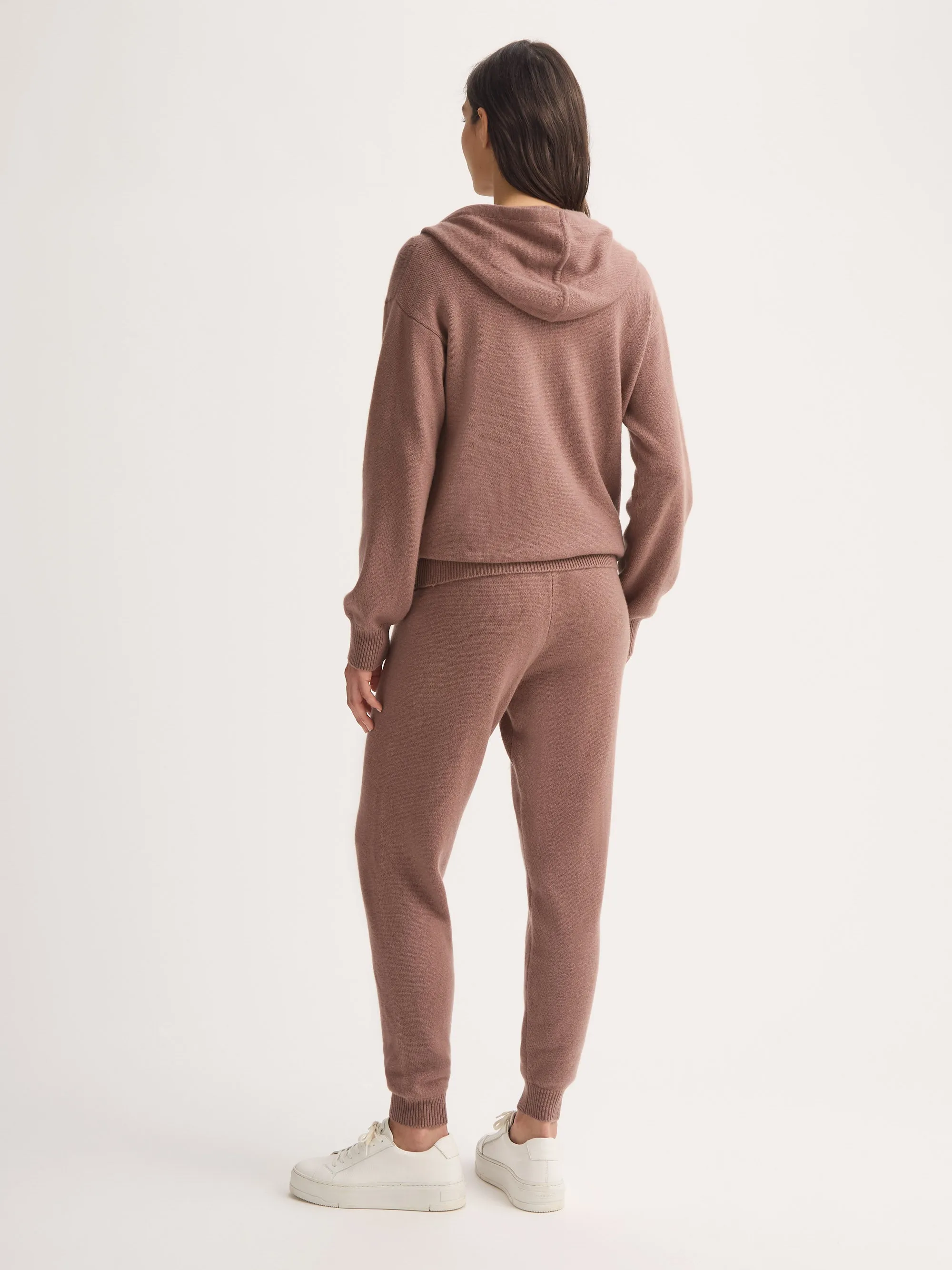 Women's Zip Up Hoodie Daphne Cashmere Rosewood sold by Derek Rose product image thumbnail 4
