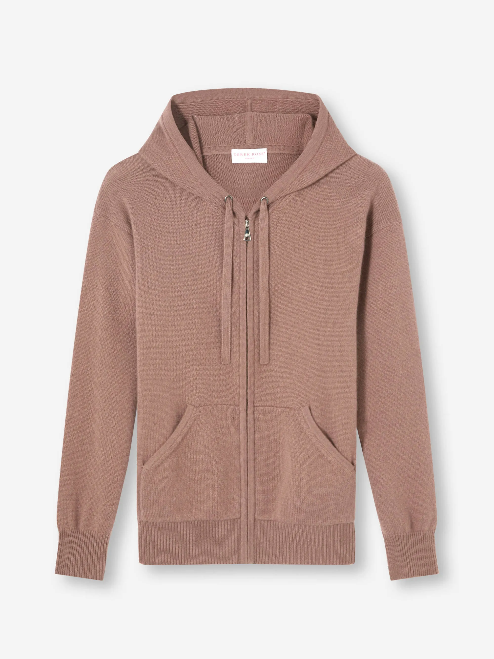 Women's Zip Up Hoodie Daphne Cashmere Rosewood sold by Derek Rose product image thumbnail 2