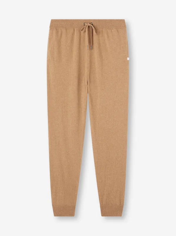 Men's Cuffed Track Pants Finley Cashmere Camel sold by Derek Rose