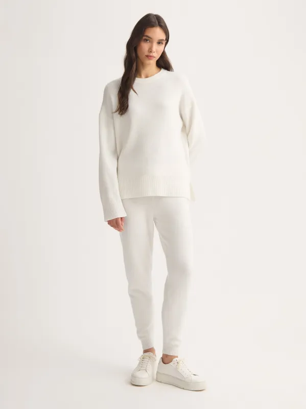 Women's Sweater Daphne Cashmere White sold by Derek Rose