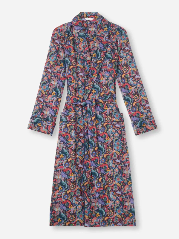 Men's Robe Cotton Batiste Multi Jungle Paisley Print sold by Derek Rose