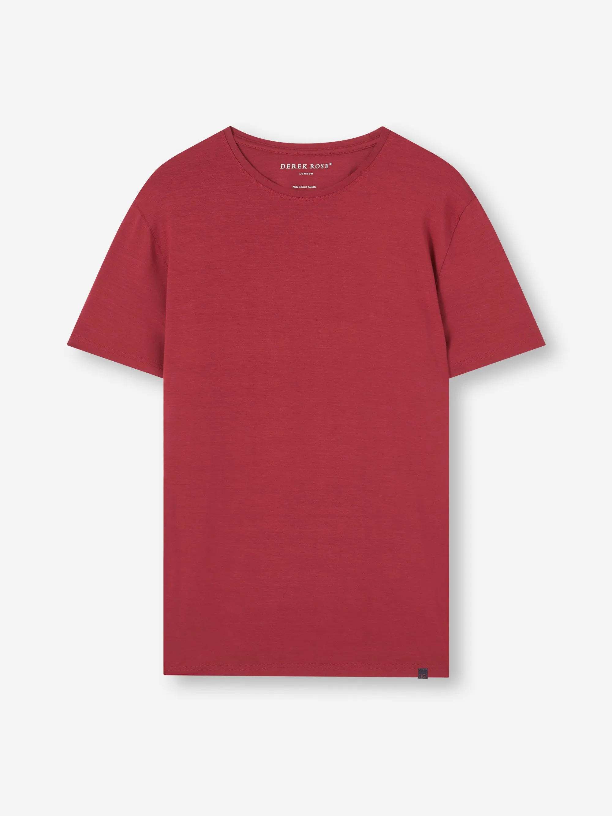 Men's T-Shirt Basel Micro Modal Stretch Rustic Red sold by Derek Rose