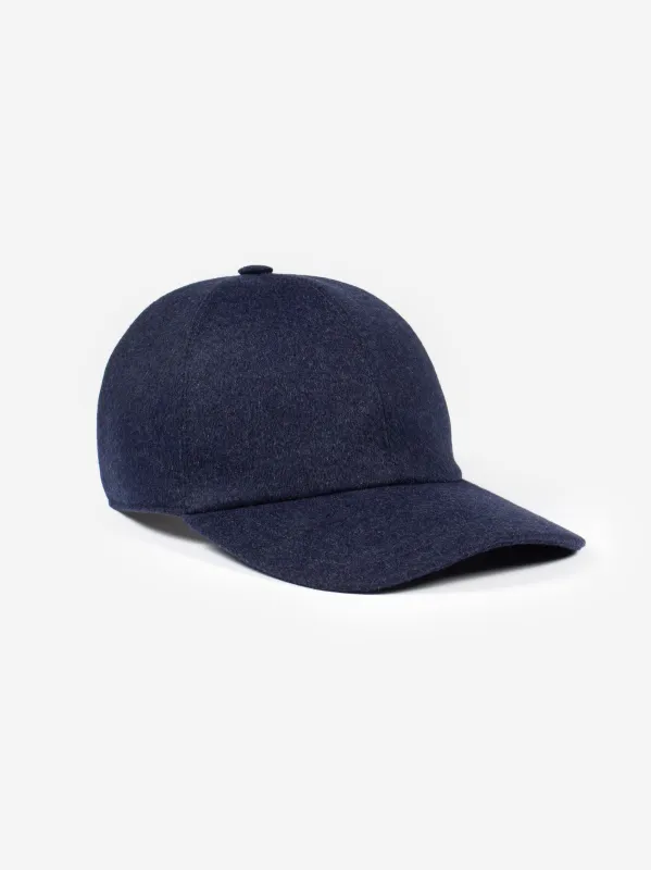 Cashmere Cap Duke Navy Blue made by Derek Rose