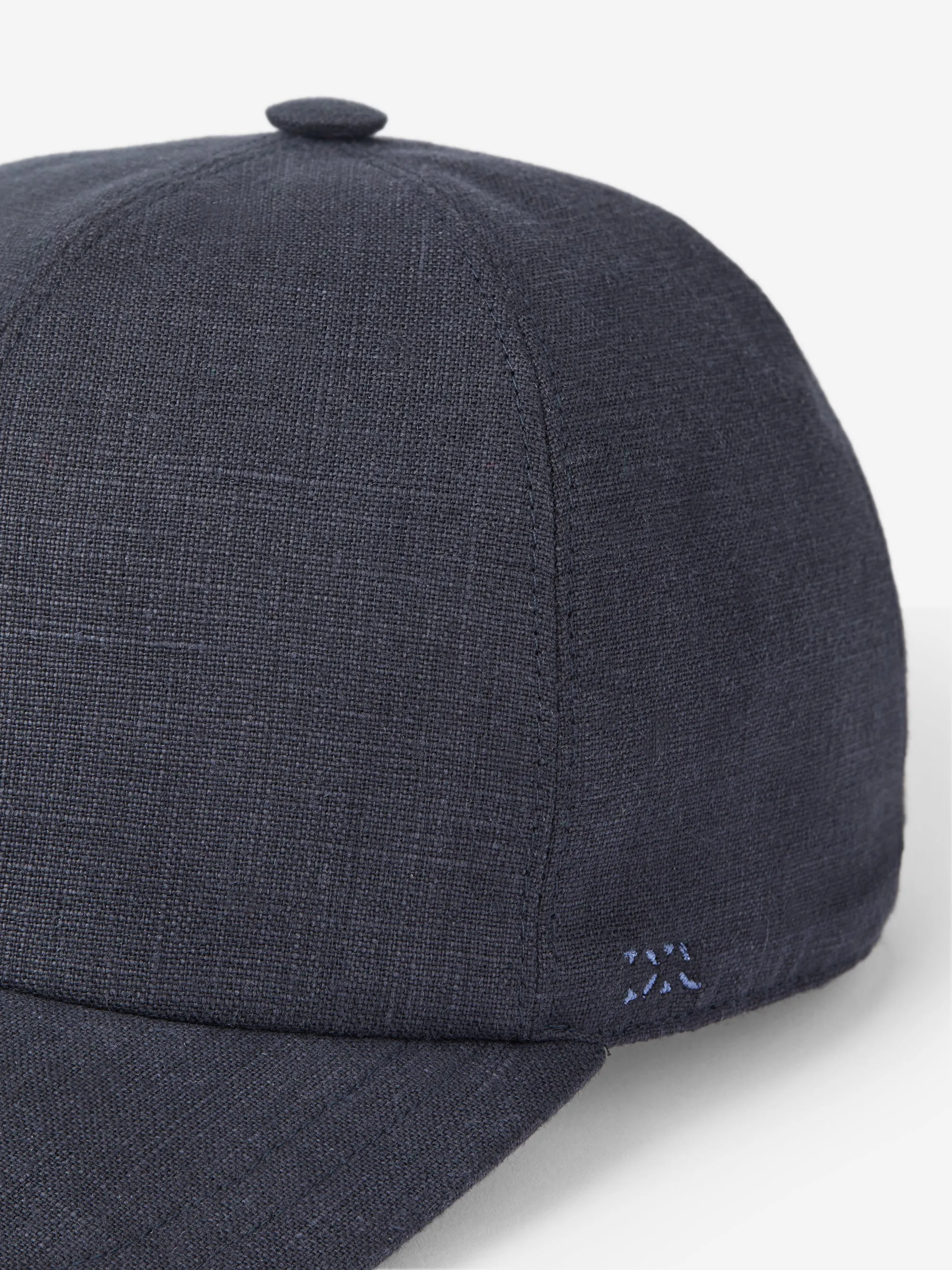 Linen Cap Vienna Navy Blue sold by Derek Rose product image thumbnail 4