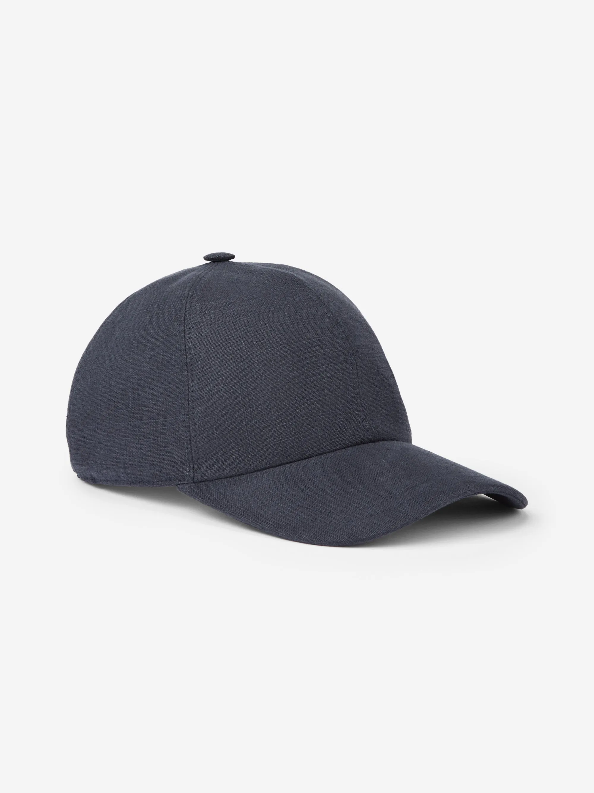 Linen Cap Vienna Navy Blue sold by Derek Rose