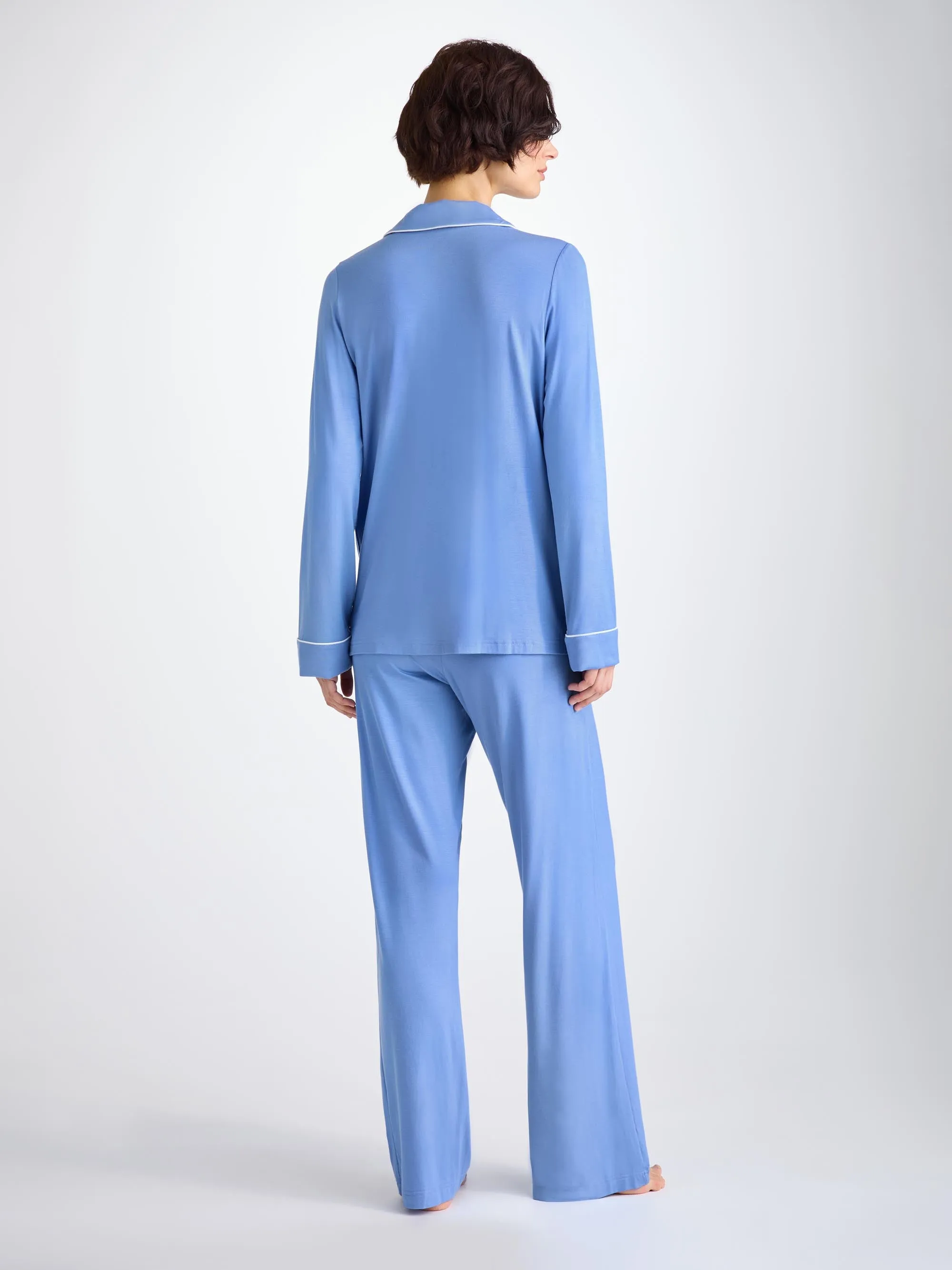 Women's Pajamas Lara Micro Modal Stretch Cornflower Blue sold by Derek Rose product image thumbnail 4
