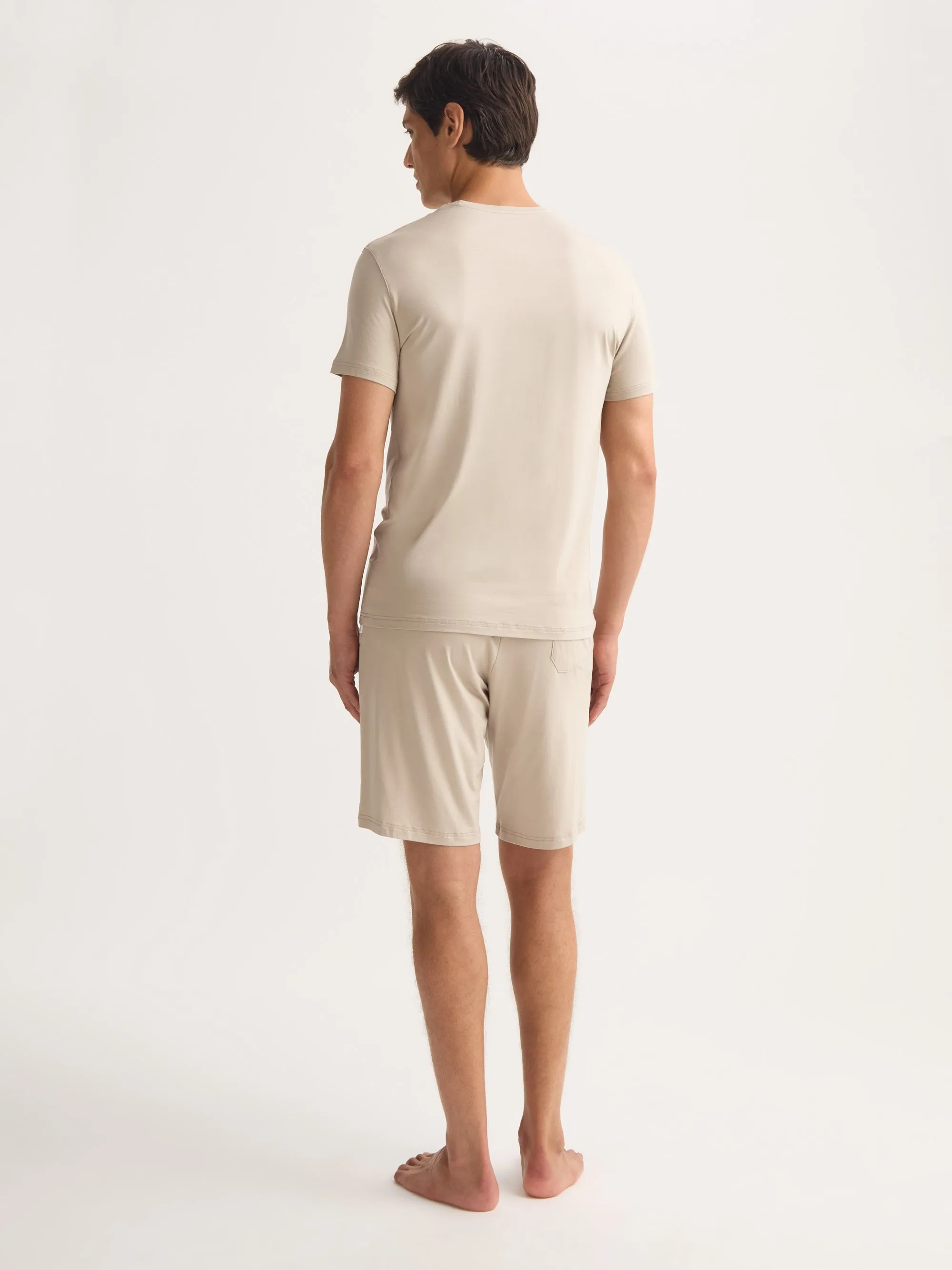 Men's Lounge Shorts Basel Micro Modal Stretch Light Stone sold by Derek Rose product image thumbnail 3