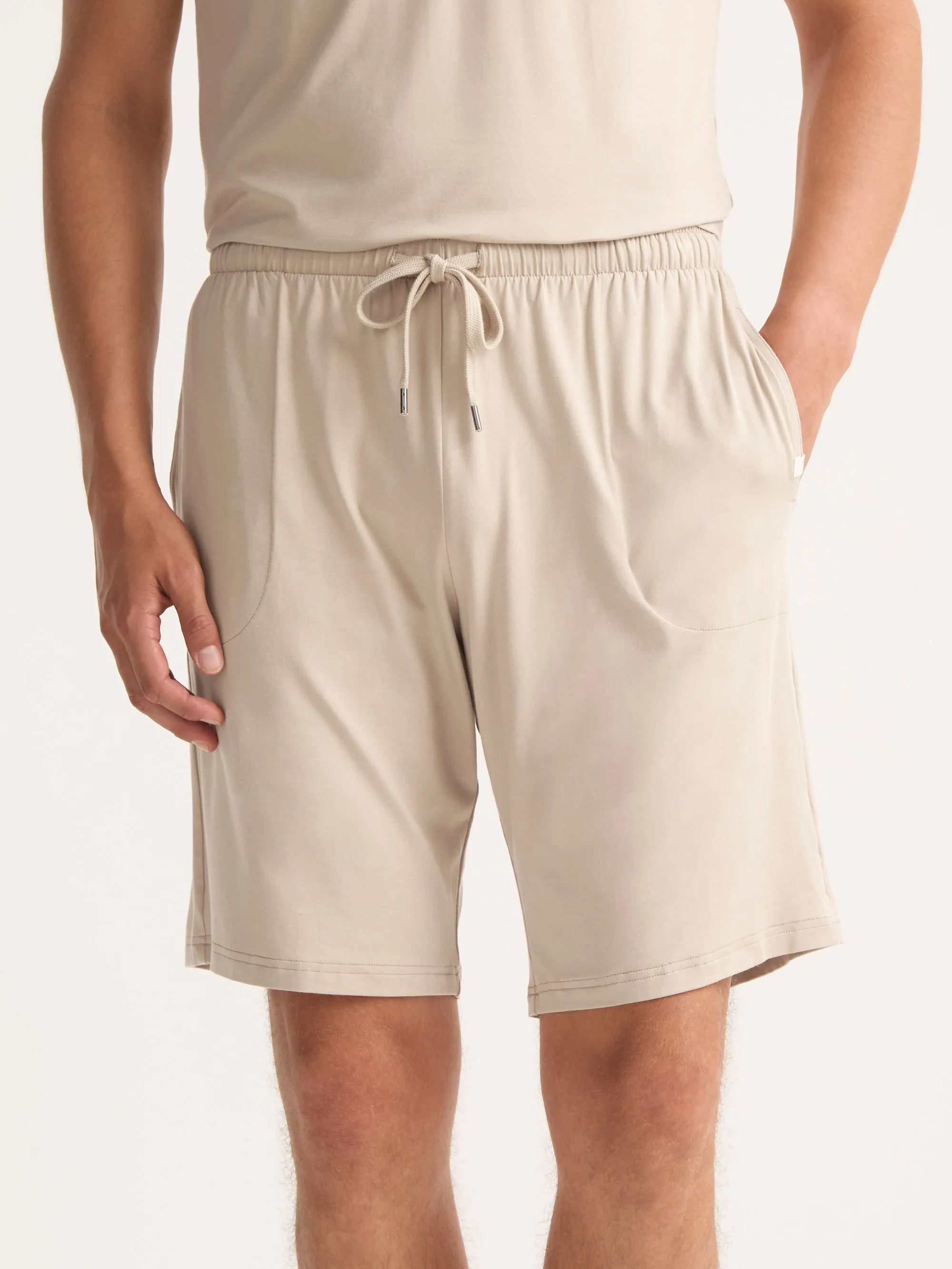 Men's Lounge Shorts Basel Micro Modal Stretch Light Stone sold by Derek Rose product image thumbnail 4