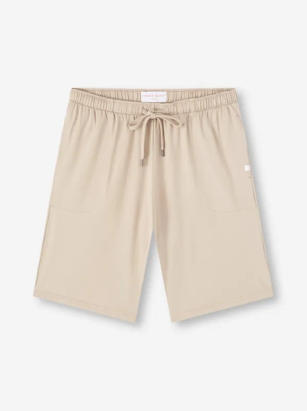 Men's Lounge Shorts Basel Micro Modal Stretch Light Stone sold by Derek Rose