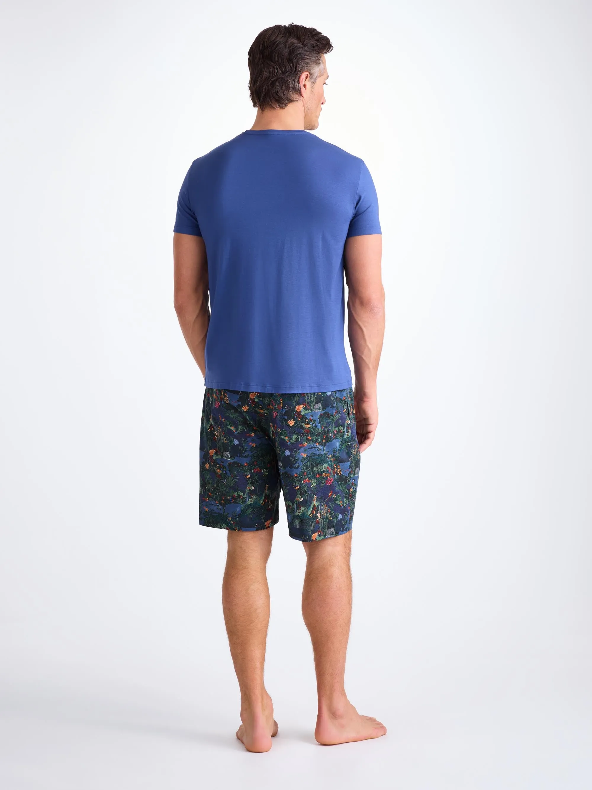 Men's Lounge Shorts Cotton Batiste Multi Midnight Jungle Print sold by Derek Rose product image thumbnail 4