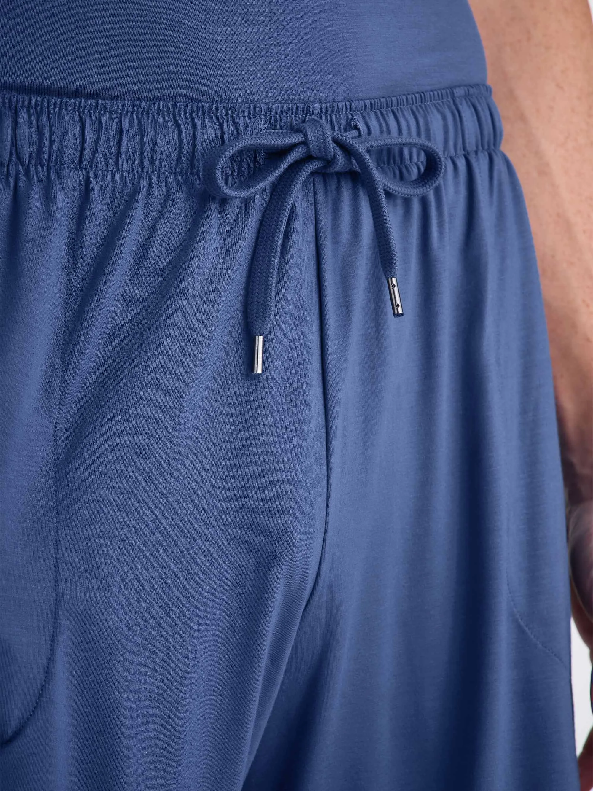 Men's Lounge Shorts Basel Micro Modal Stretch Sapphire sold by Derek Rose product image thumbnail 5