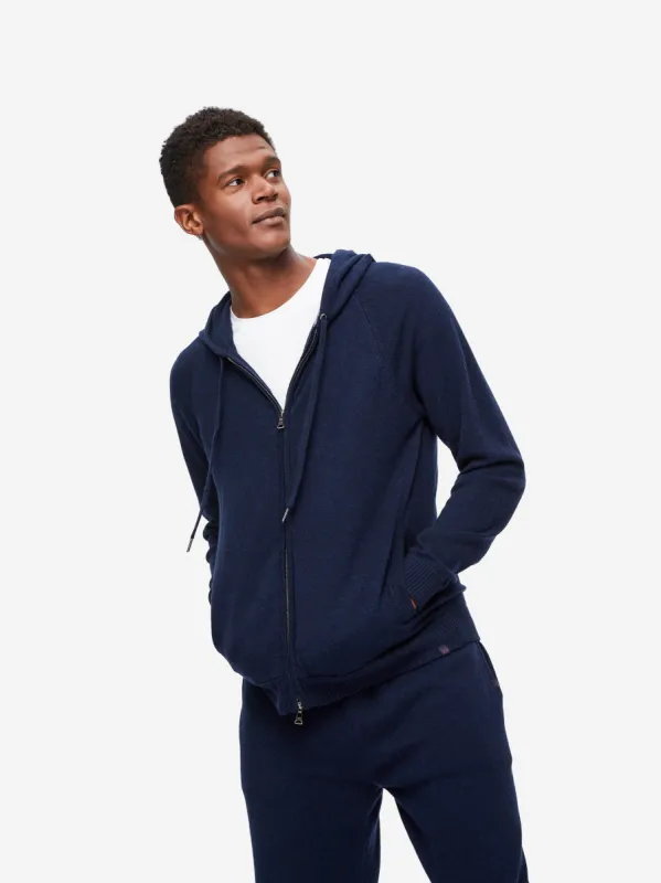 Men's Hoodie Finley Cashmere Midnight sold by Derek Rose