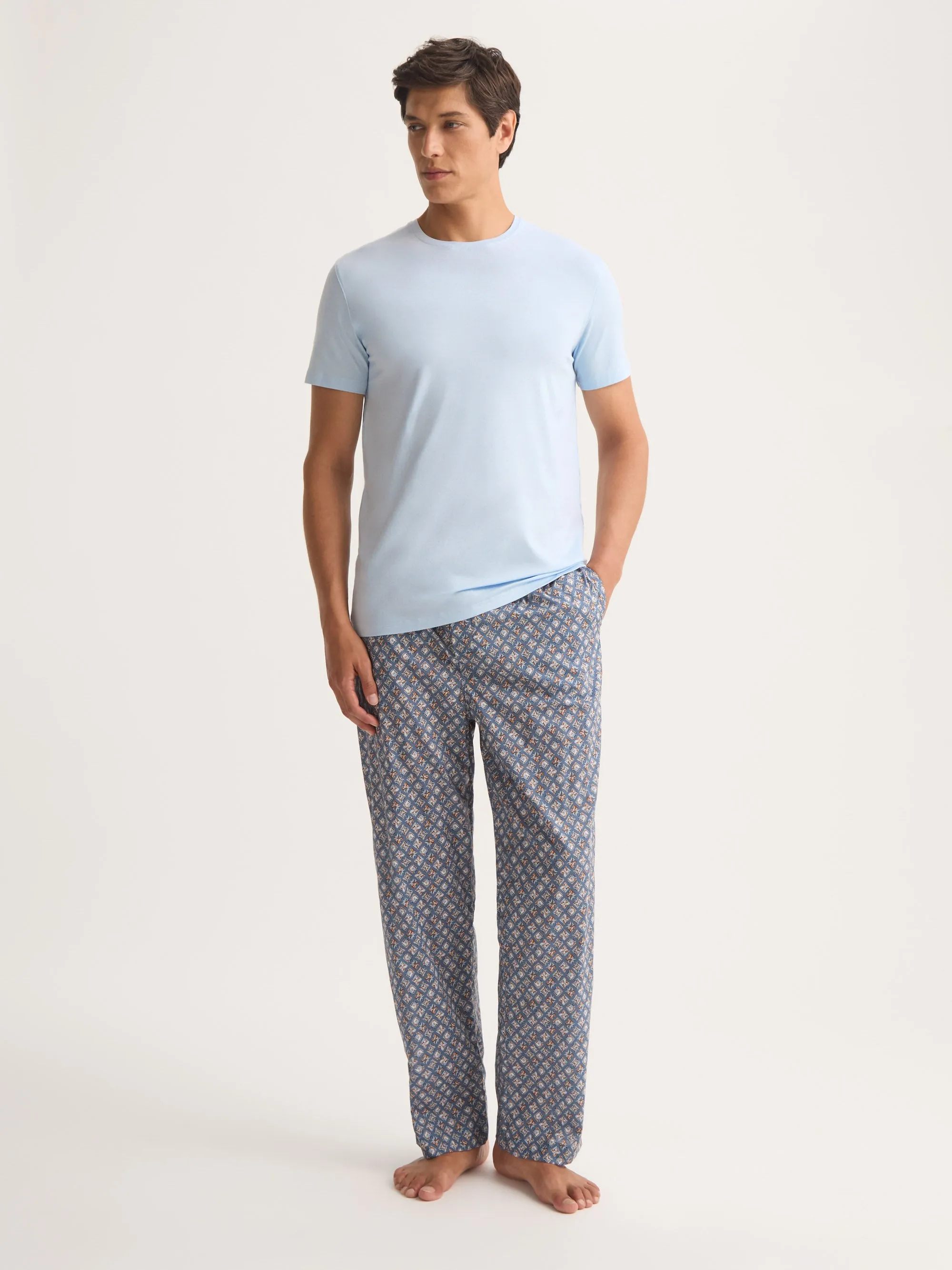 Basel Micro Modal T-Shirt Light Blue sold by Derek Rose product image thumbnail 3