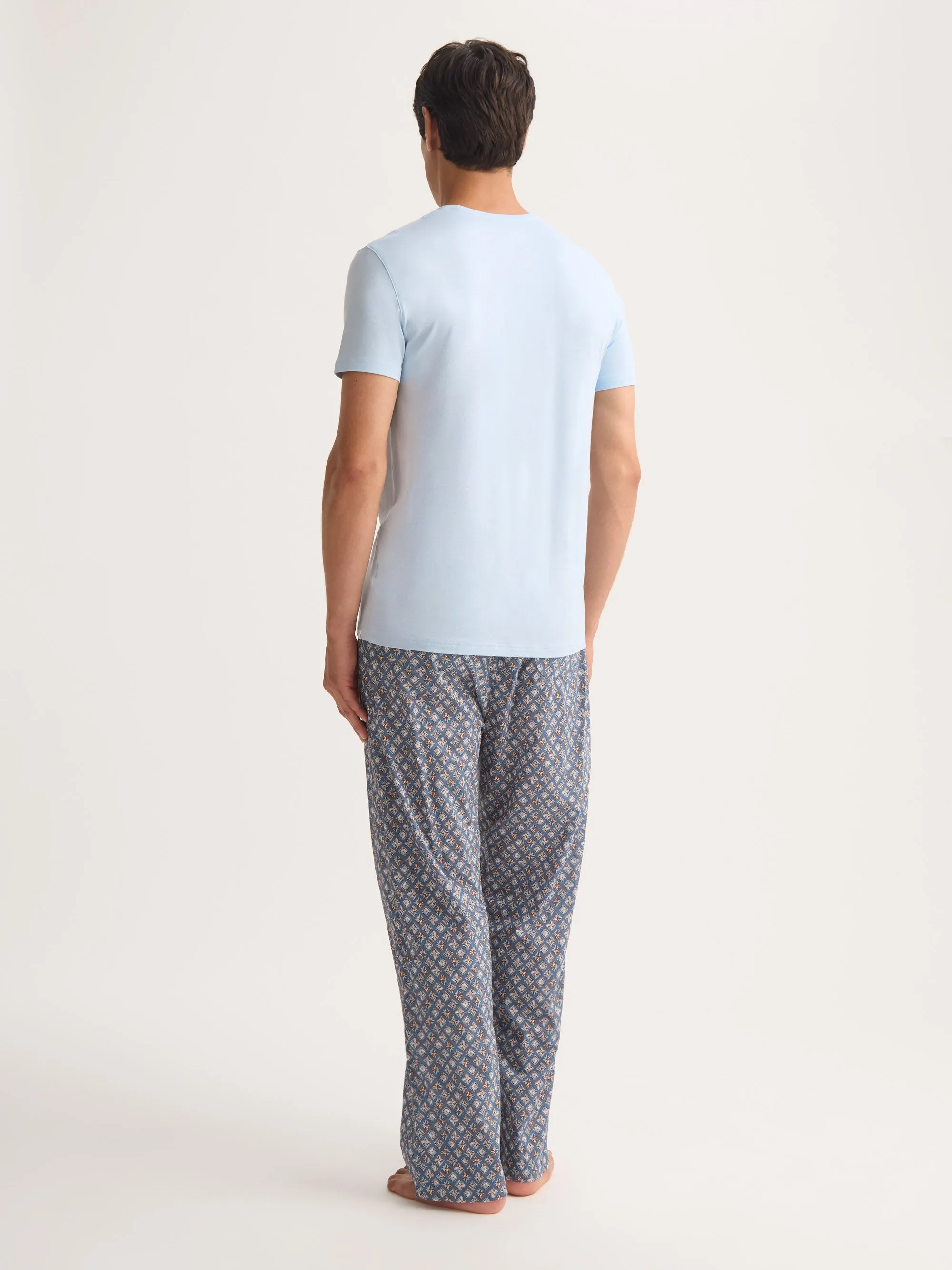 Basel Micro Modal T-Shirt Light Blue sold by Derek Rose product image thumbnail 4