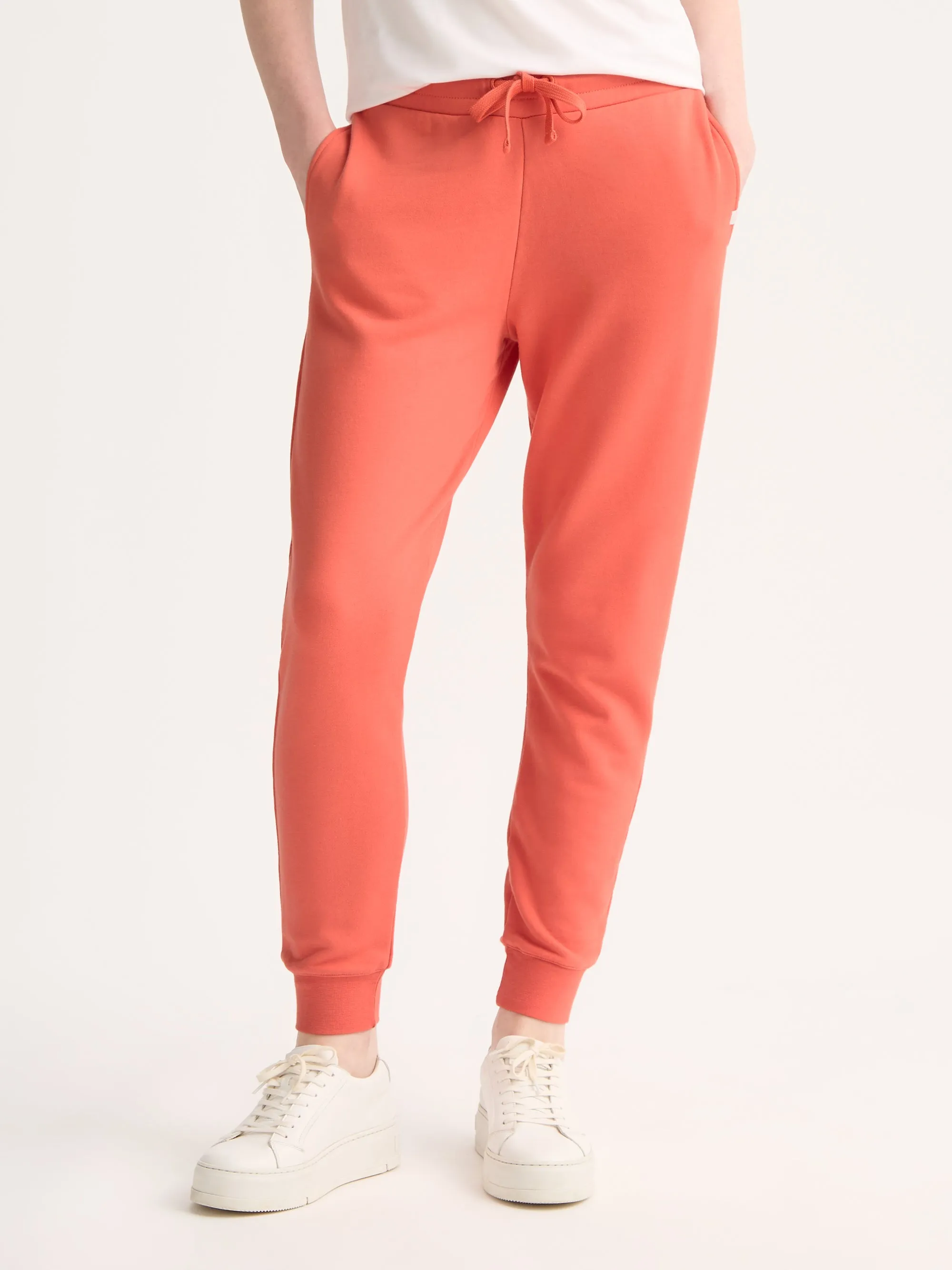 Women's Sweatpants Quinn Cotton Modal Coral Orange sold by Derek Rose