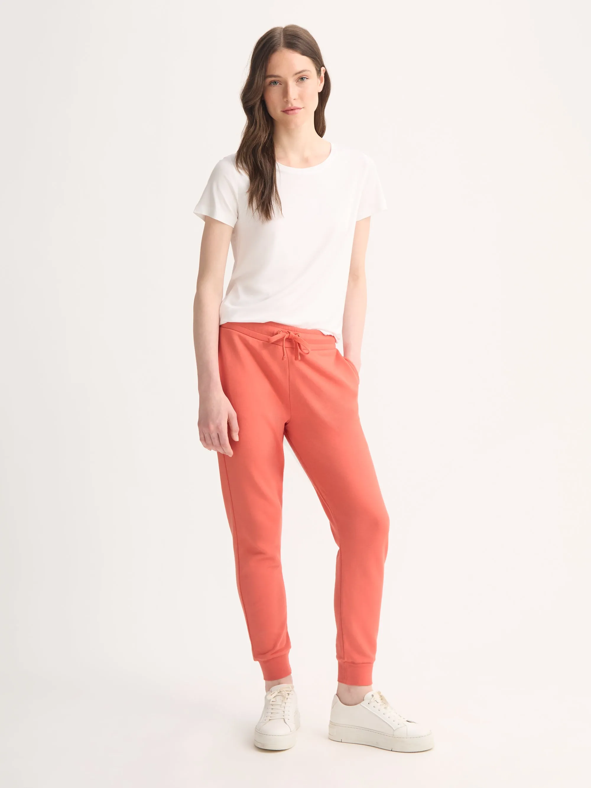 Women's Sweatpants Quinn Cotton Modal Coral Orange sold by Derek Rose product image thumbnail 2